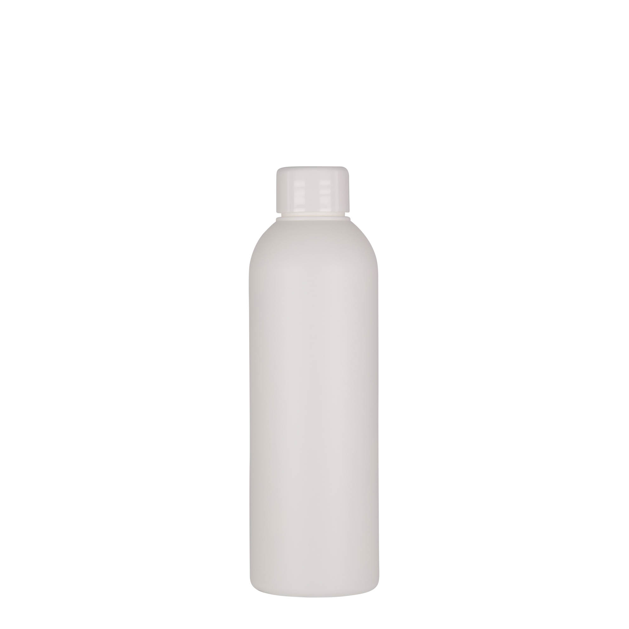 200 ml plastmasas pudele 'Tuffy', HDPE, balta, atvere: 24/410