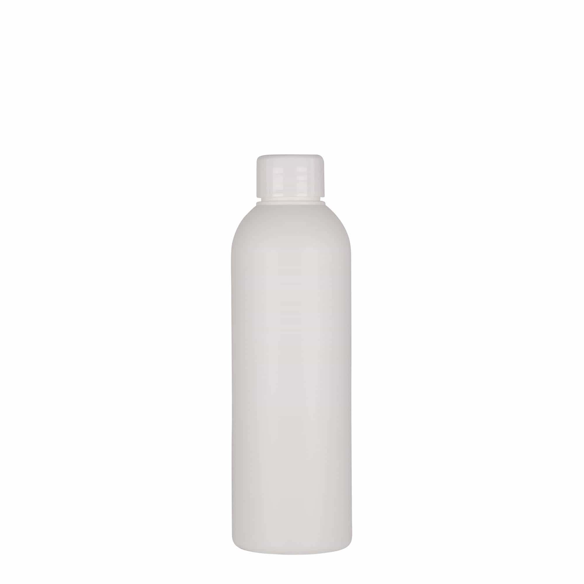 200 ml plastmasas pudele 'Tuffy', HDPE, balta, atvere: 24/410