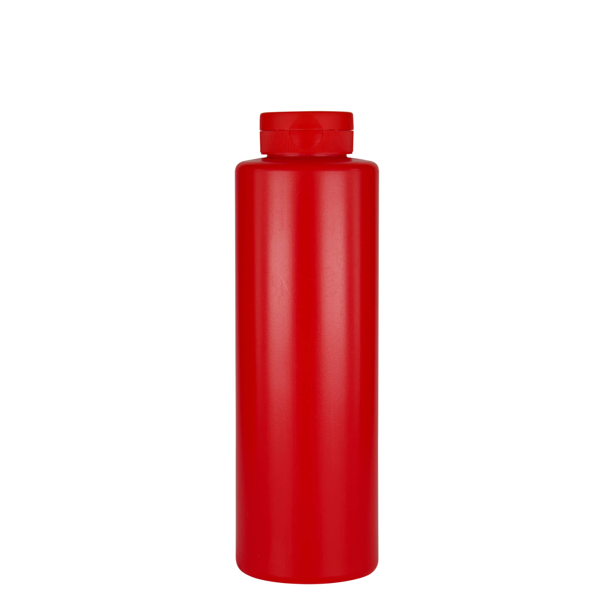 500 ml mērces pudele, LDPE plastmasa, sarkana, atvere: 38/400 500 ml mērces pudele, LDPE plastmasa, sarkana, atvere: 38/400