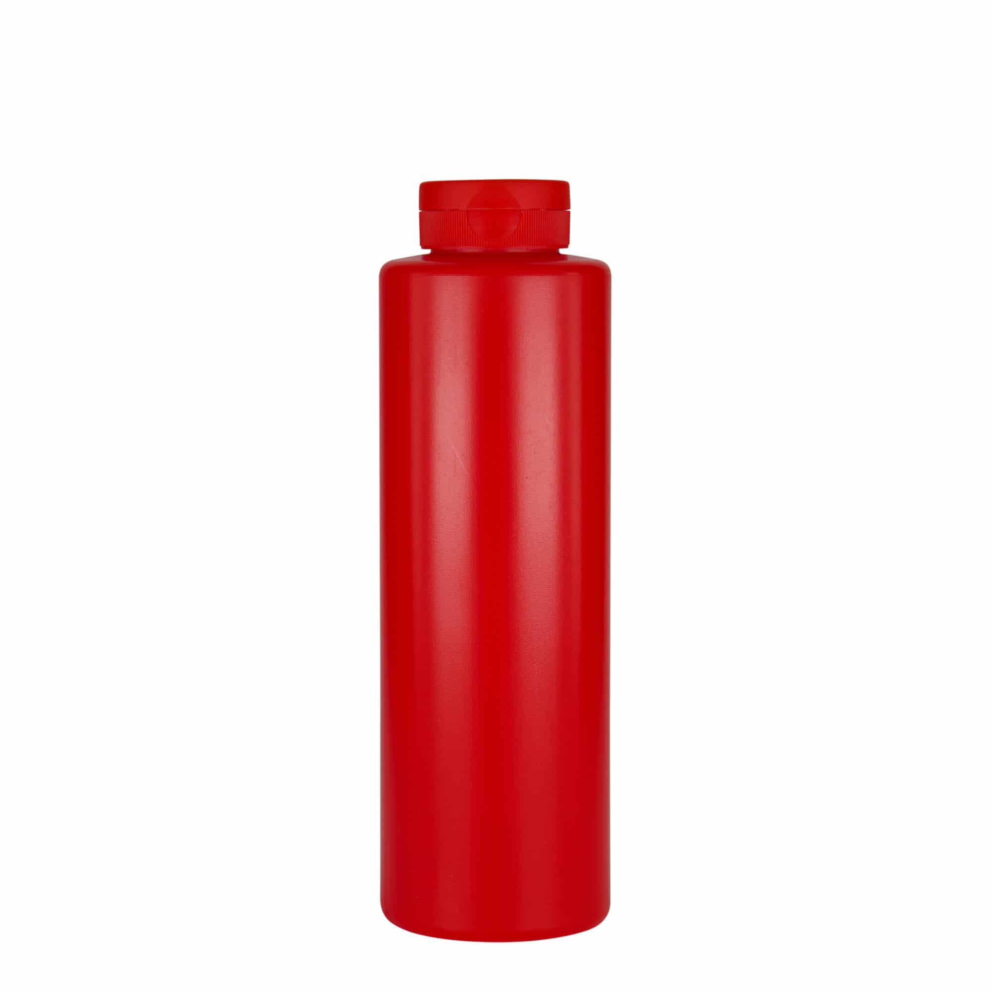 500 ml mērces pudele, LDPE plastmasa, sarkana, atvere: 38/400