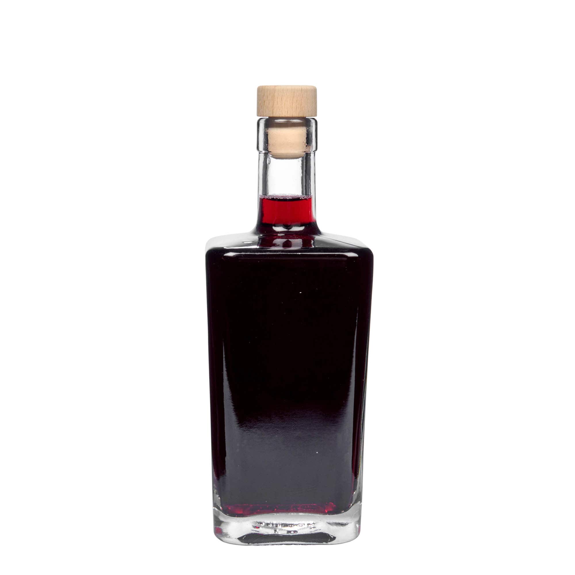 500 ml stikla pudele, 'Noel', kvadrātiska, aizdare: korķis