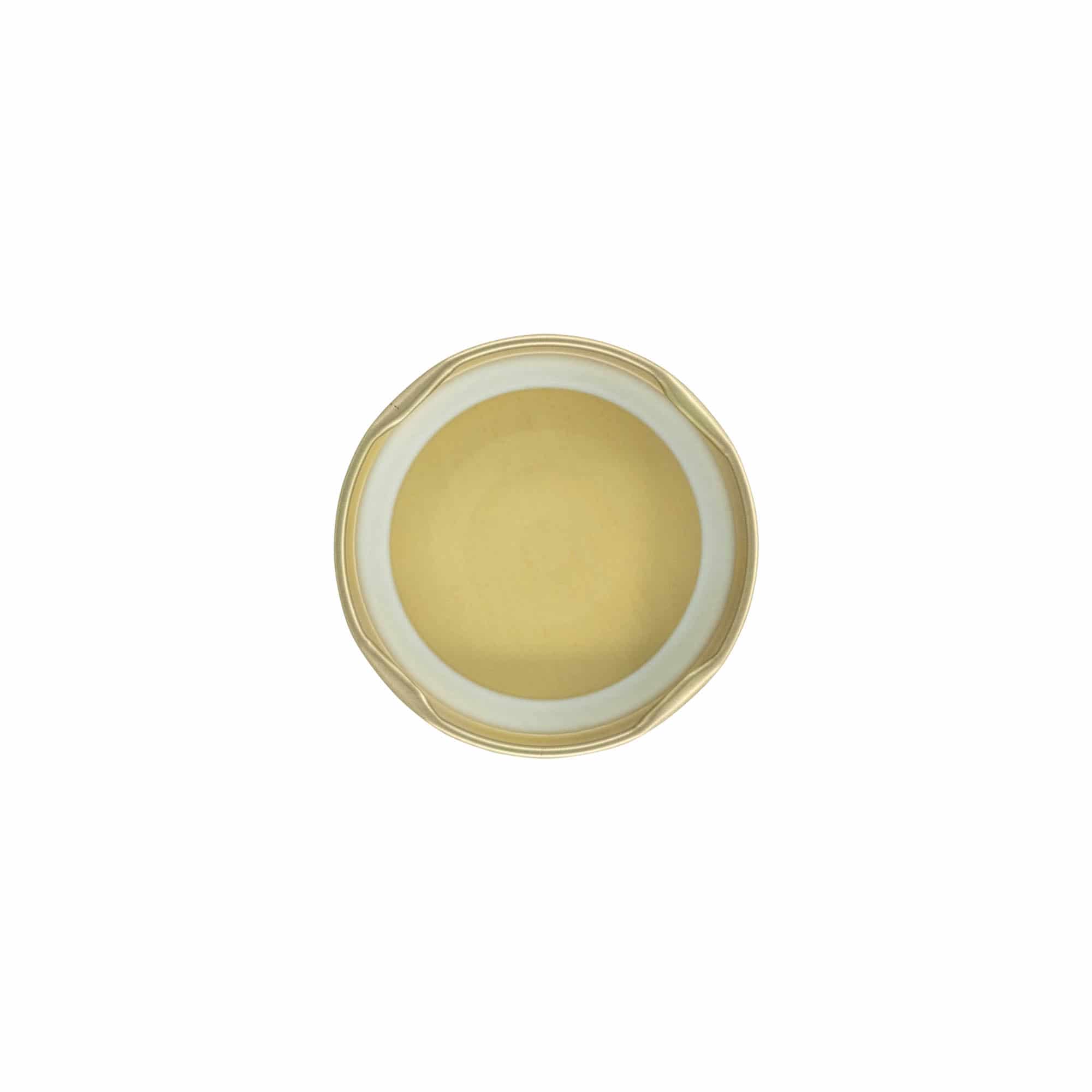 Twist-Off-Vāciņš, balts metāls, zelta krāsā, atverei: TO 58