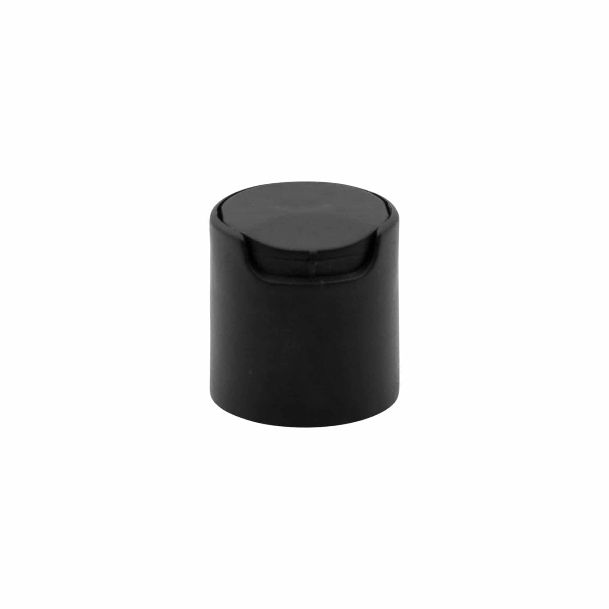 Skrūvējams vāciņš Disc Top, PP plastmasas, melns, aizdarei: 24/410