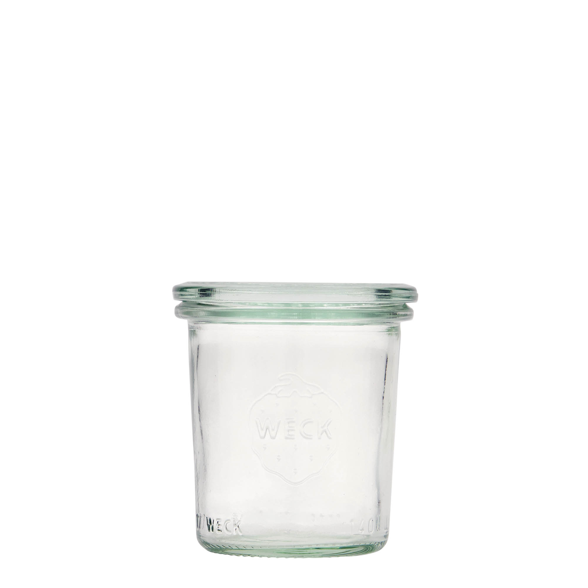 140 ml WECK krūzīte ar plakanu dibenu, atvere: apaļš malu gredzens 140 ml WECK krūzīte ar plakanu dibenu, atvere: apaļš malu gredzens