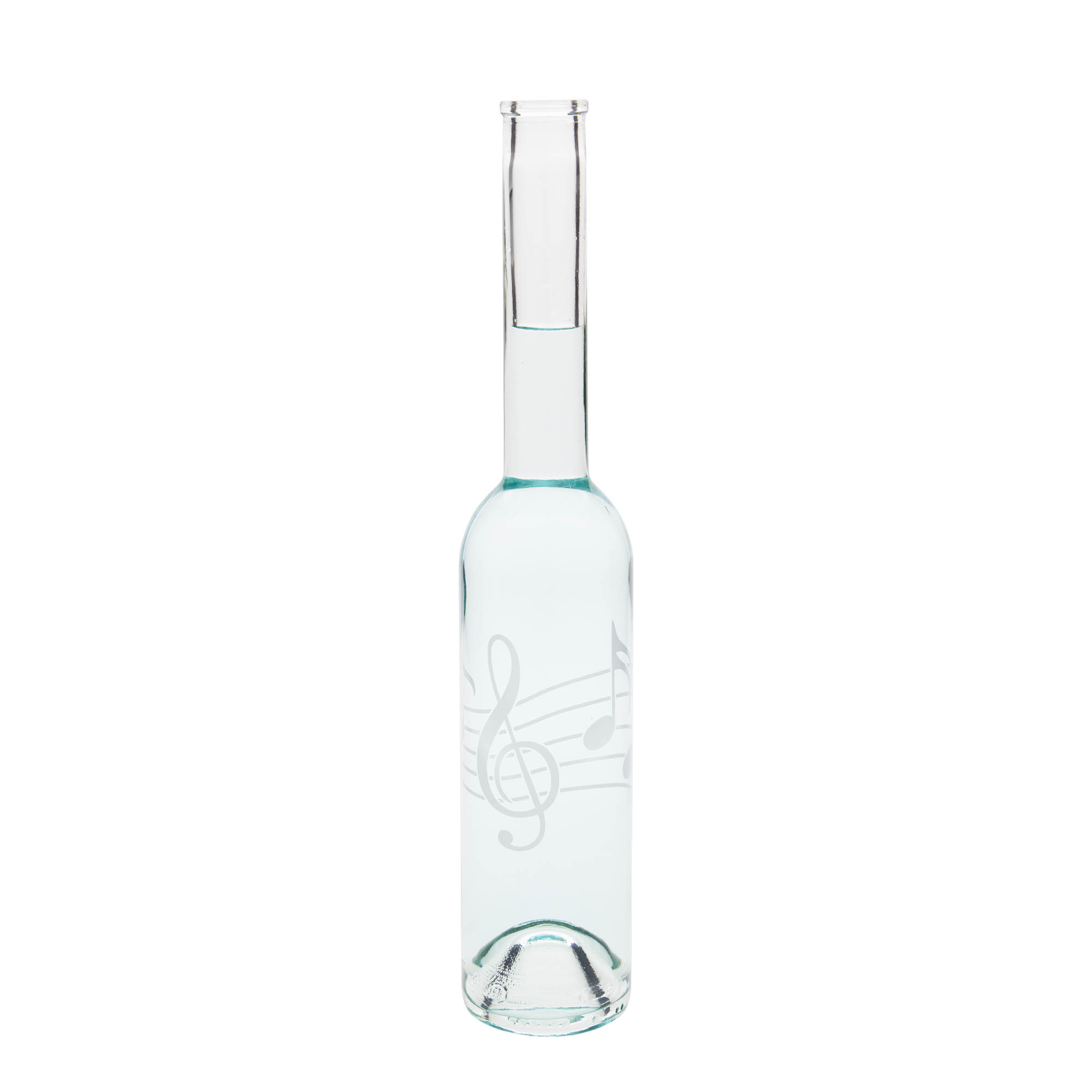 350 ml stikla pudele 'Opera', motīvs: mūzikas notis, atvere: korķis 350 ml stikla pudele 'Opera', motīvs: mūzikas notis, atvere: korķis