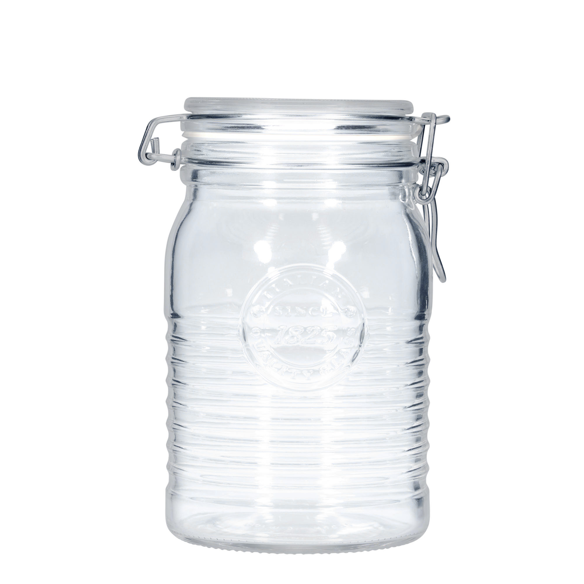 1.000 ml stiklaina burka ar metāla aizbāzni 'Officina 1825', atvere: metāla aizbāzne ar stiepli 1.000 ml stiklaina burka ar metāla aizbāzni 'Officina 1825', atvere: metāla aizbāzne ar stiepli