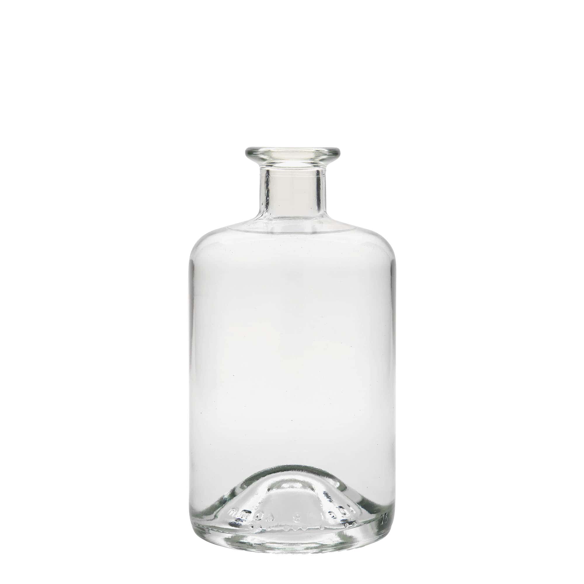 500 ml stikla pudele aptiekāram, atvere: korķis