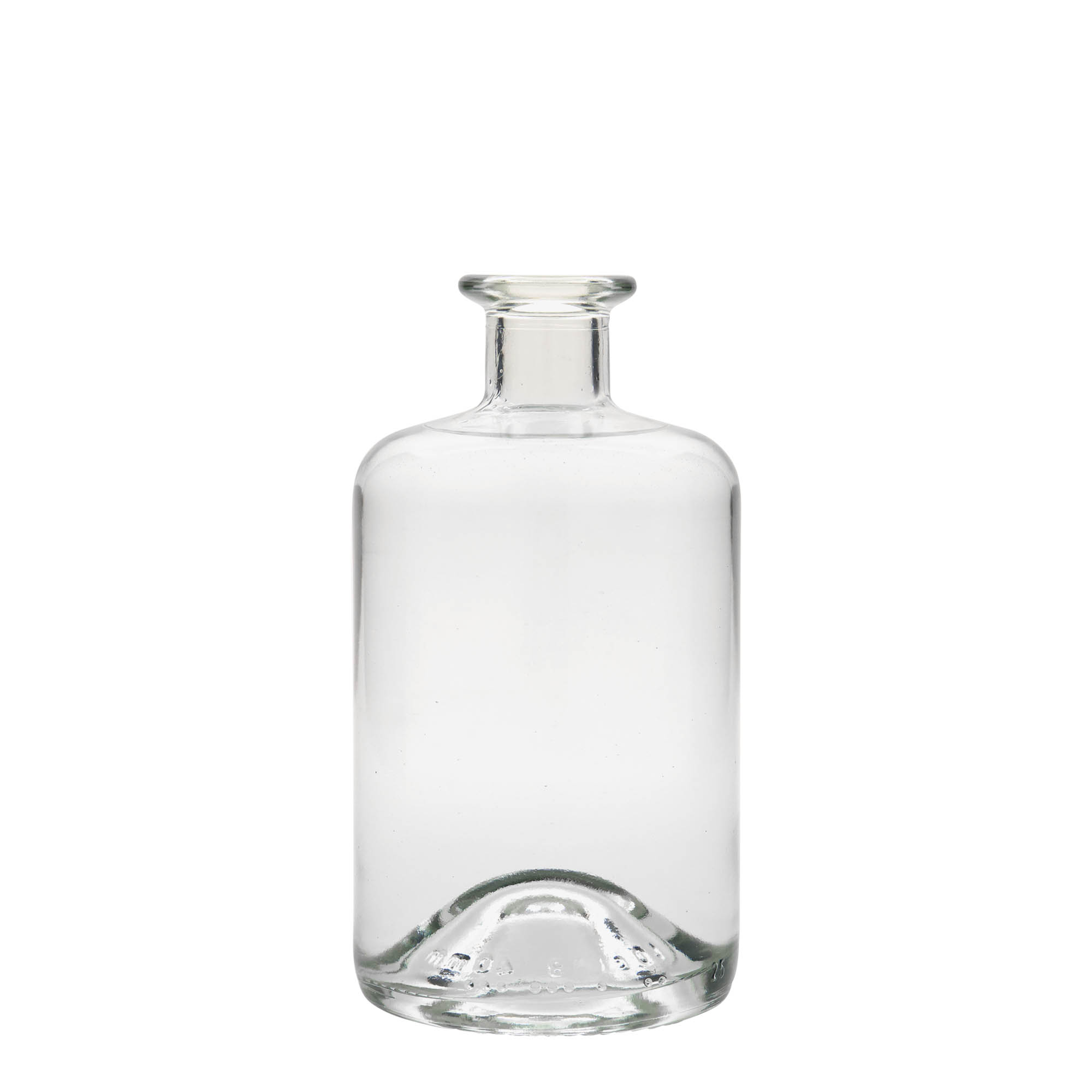 500 ml stikla pudele aptiekāram, atvere: korķis