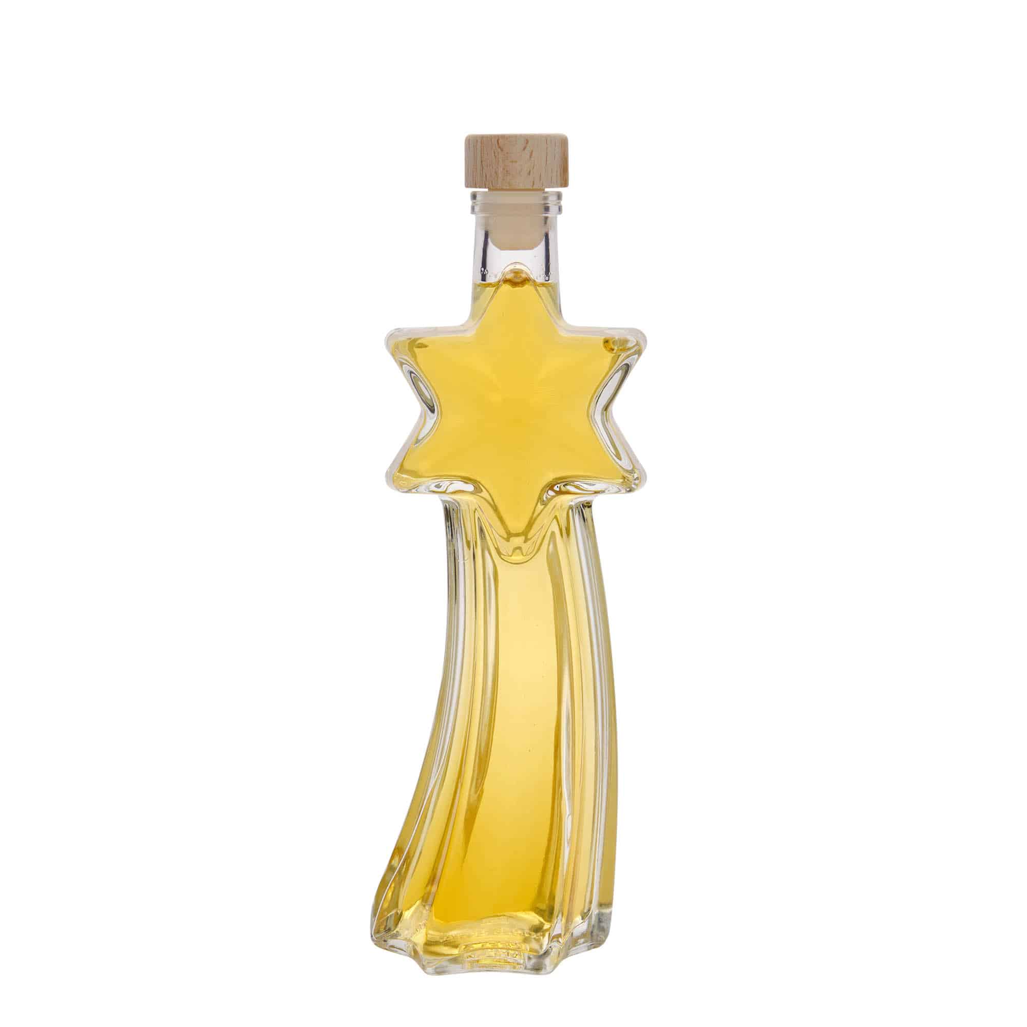 200 ml stikla pudele 'Krītoša zvaigzne', aizdare: korķis