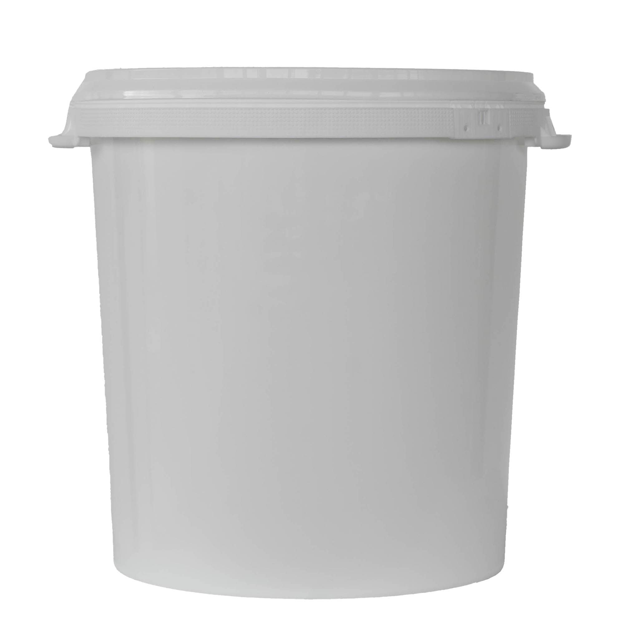 30 l spainis, PP plastmasa, balts