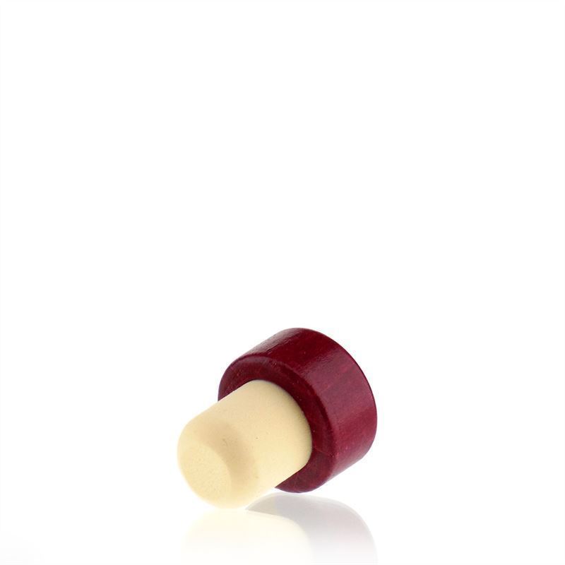Roktura korķis 19 mm, koks/plastmasa, bordo sarkans, mutes daļai: korķis Roktura korķis 19 mm, koks/plastmasa, bordo sarkans, mutes daļai: korķis