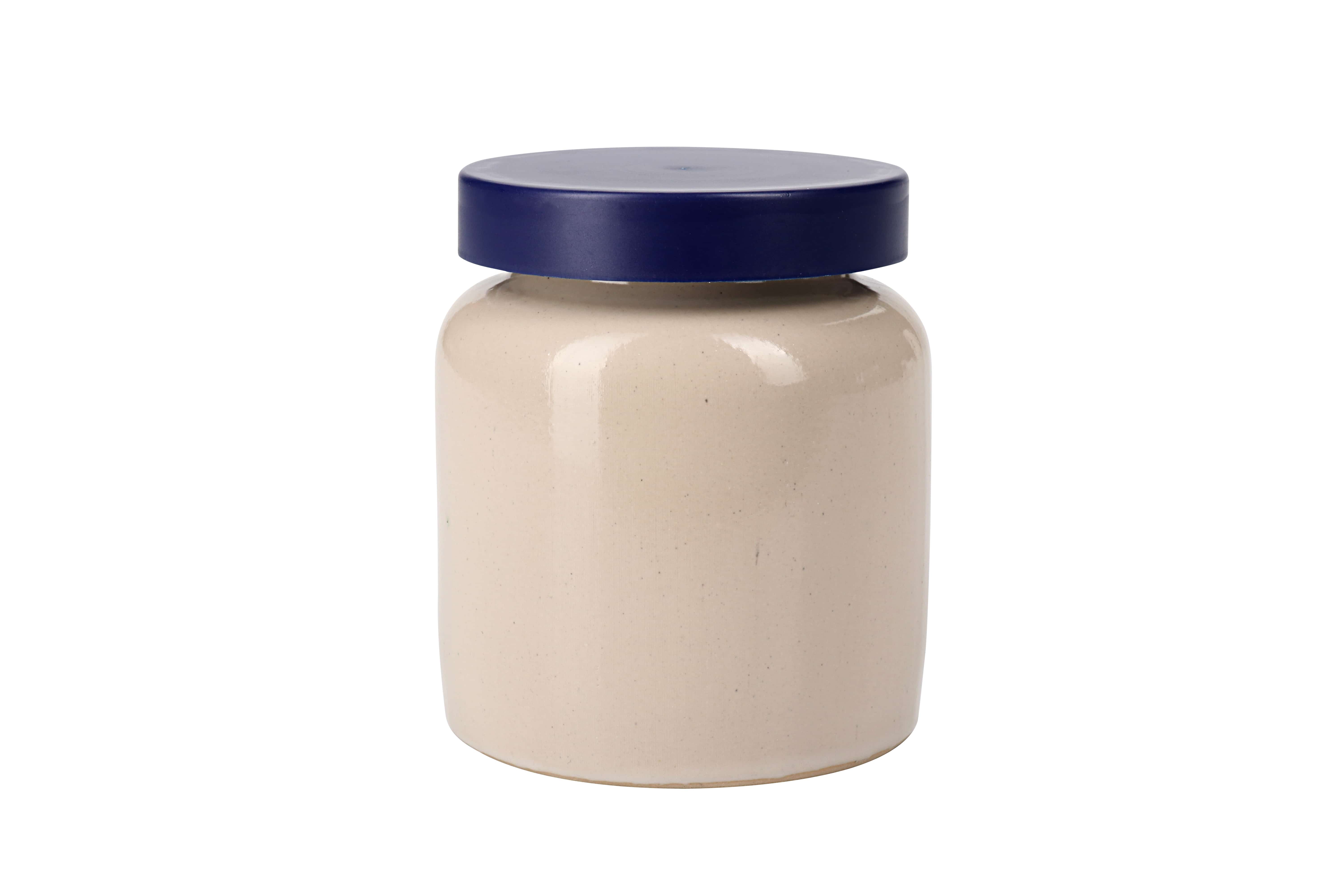 270 ml māla trauks, keramika, bēšs, atvere: pārklājams vāks