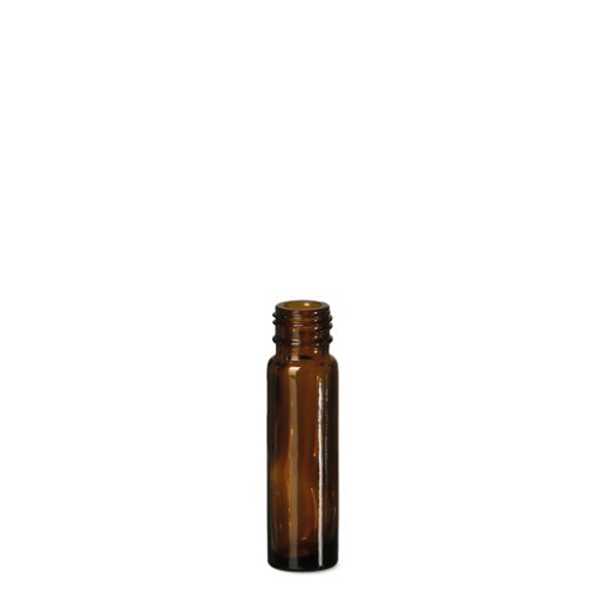 10 ml roll-on pudele, stikls, brūna, atvere: skrūvējams aizvērējs
