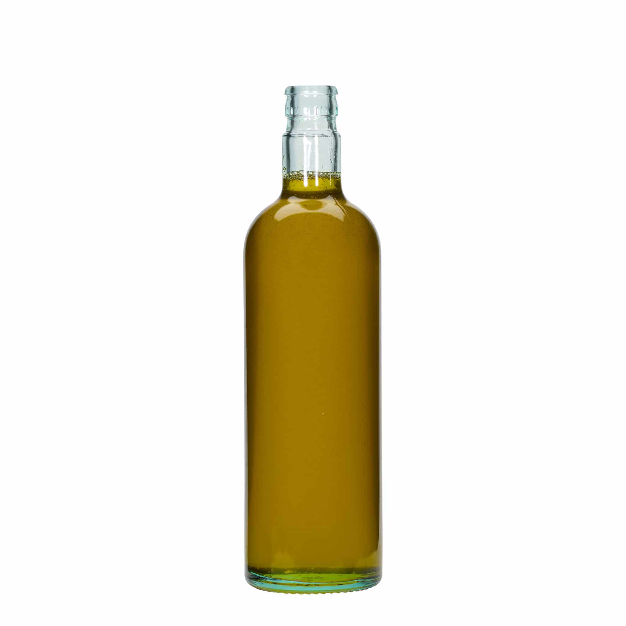 750 ml etiķa/eļļas pudele 'Willy New', stikla, gaiši zaļa, aizdare: DOP