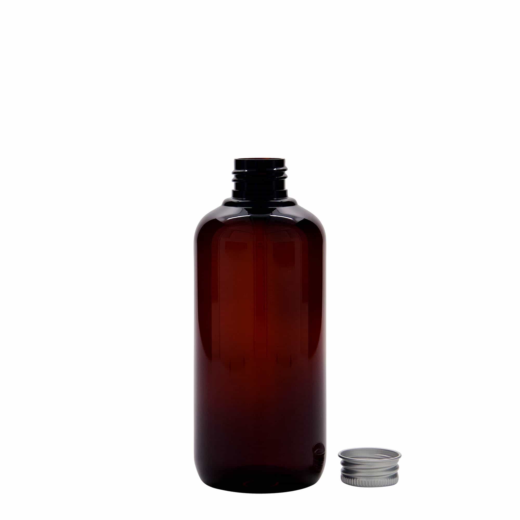 250 ml otrreiz pārstrādājama plastmasas pudele 'Victor's Best', PCR, brūna, aizdare: 24/410