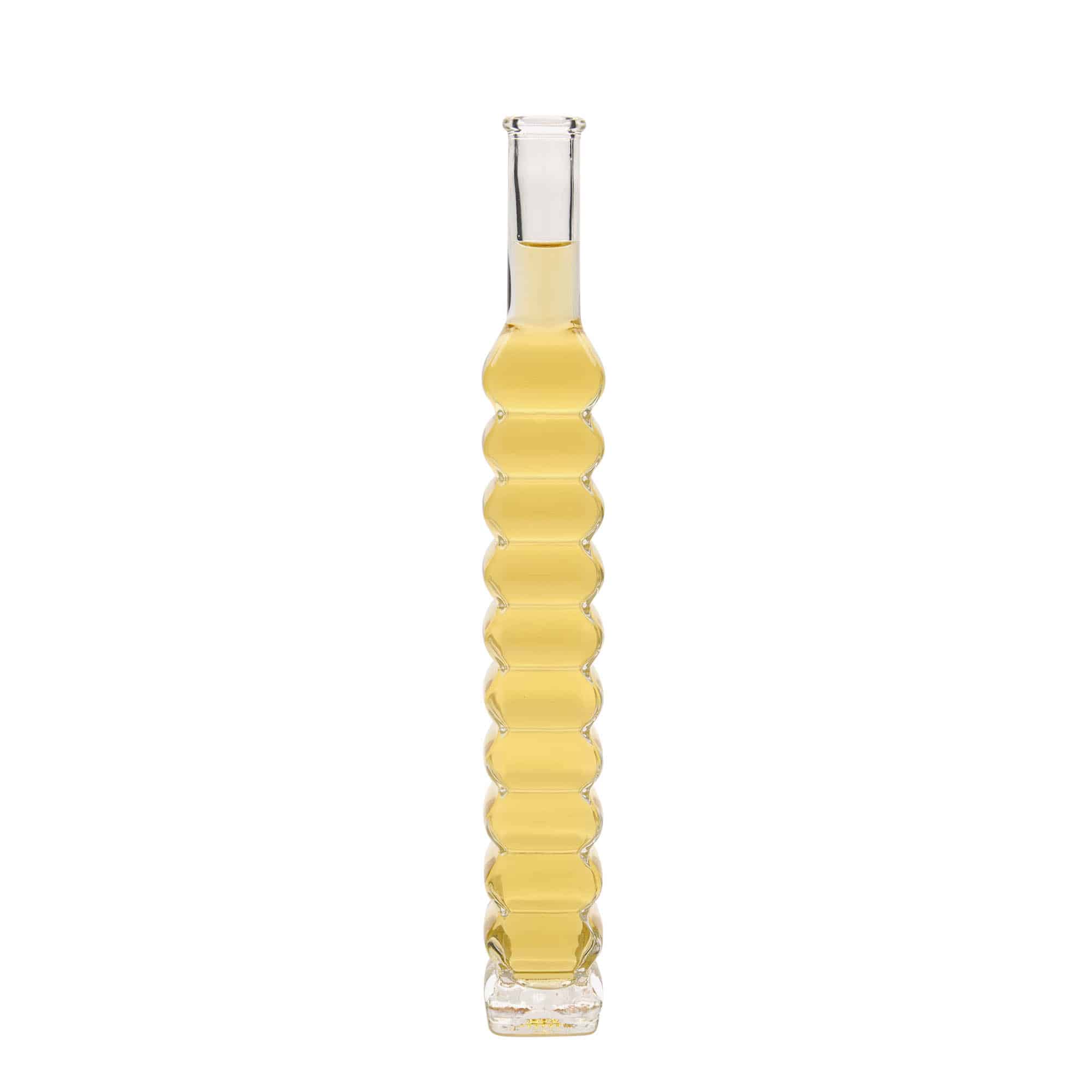 200 ml stikla pudele 'Roma, kvadrātiska, atvere: korķis'