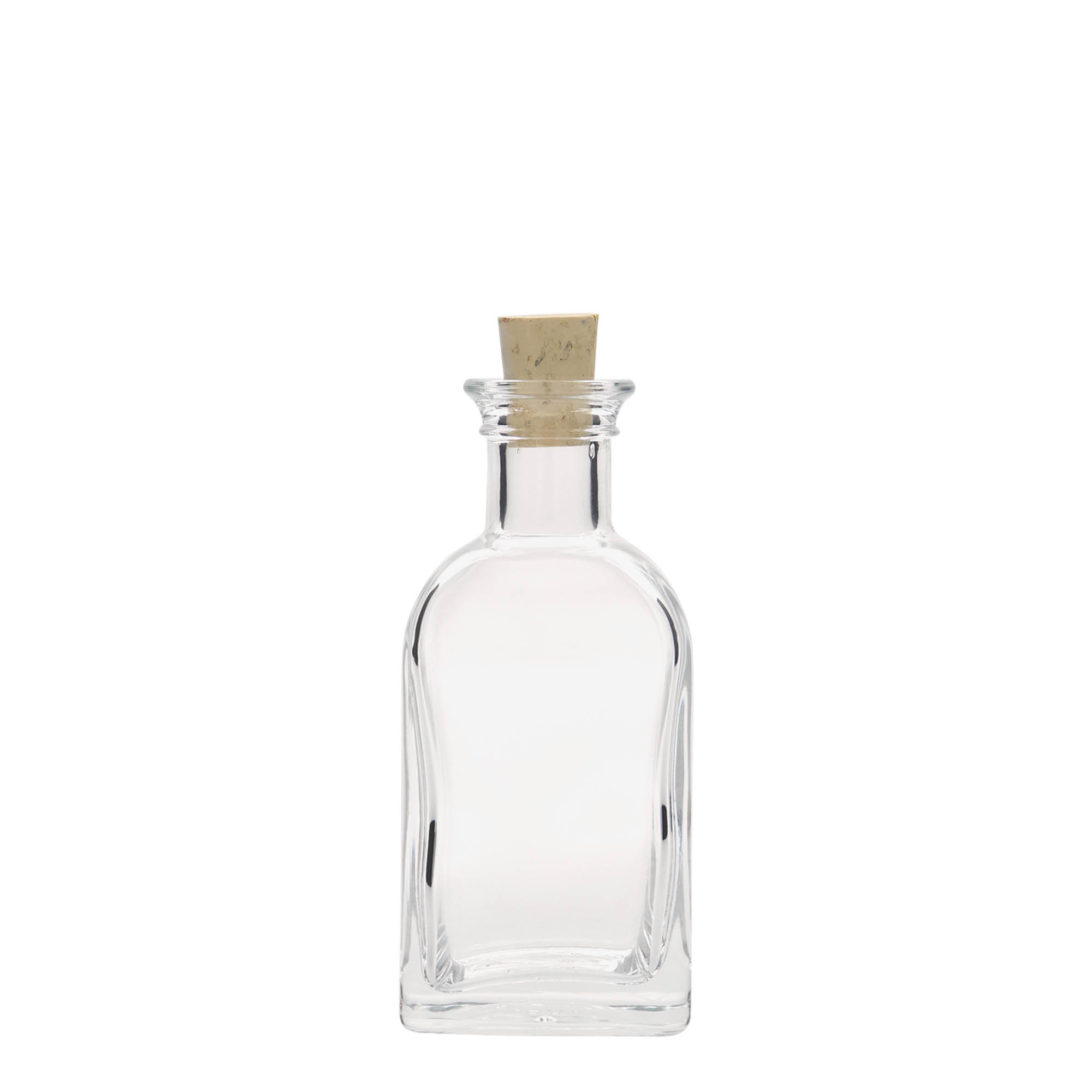 100 ml stikla pudele Apotheker Carré, kvadrātveida, atvere: korķis 100 ml stikla pudele Apotheker Carré, kvadrātveida, atvere: korķis