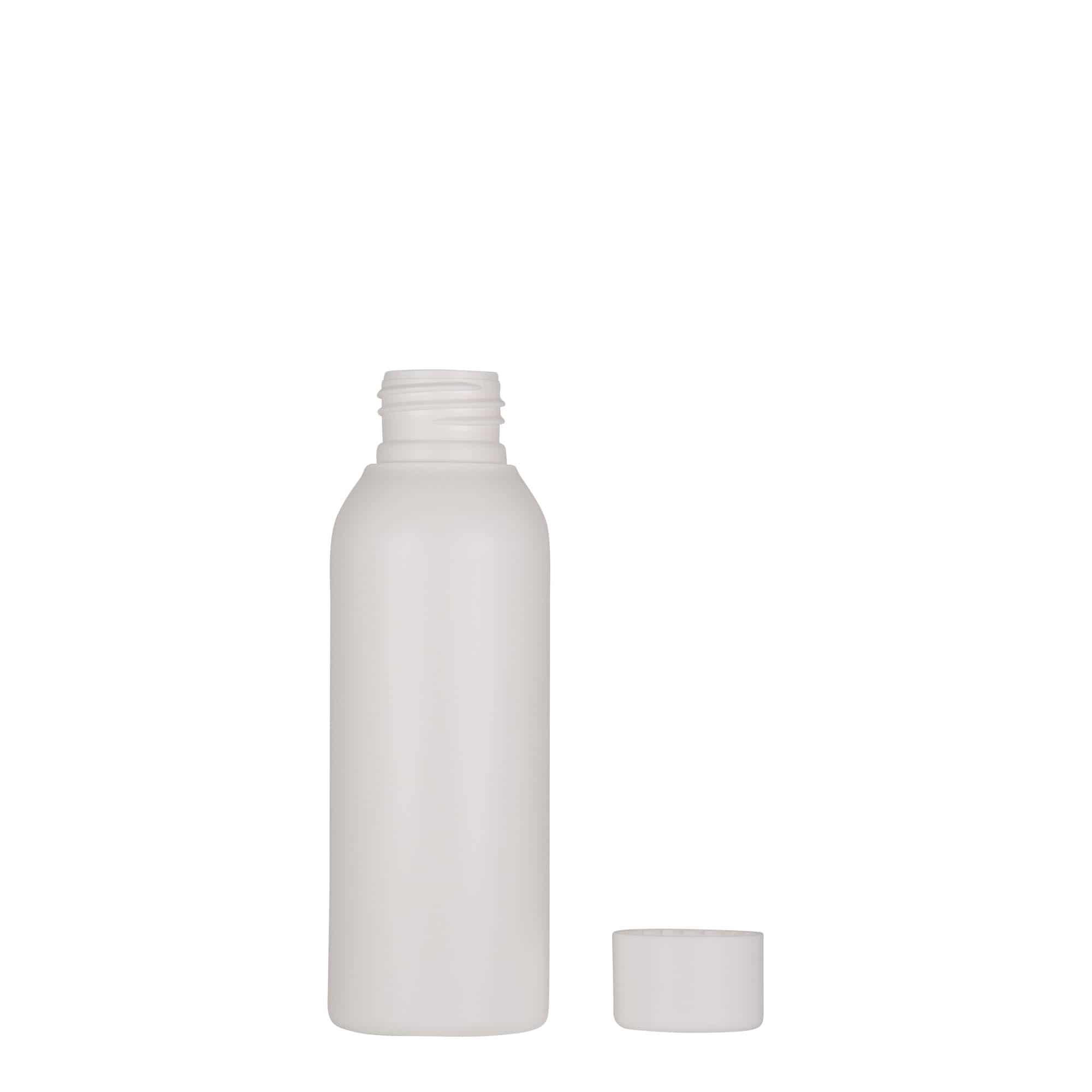 100 ml plastmasas pudele 'Tuffy', HDPE, balta, aizdare: 24/410
