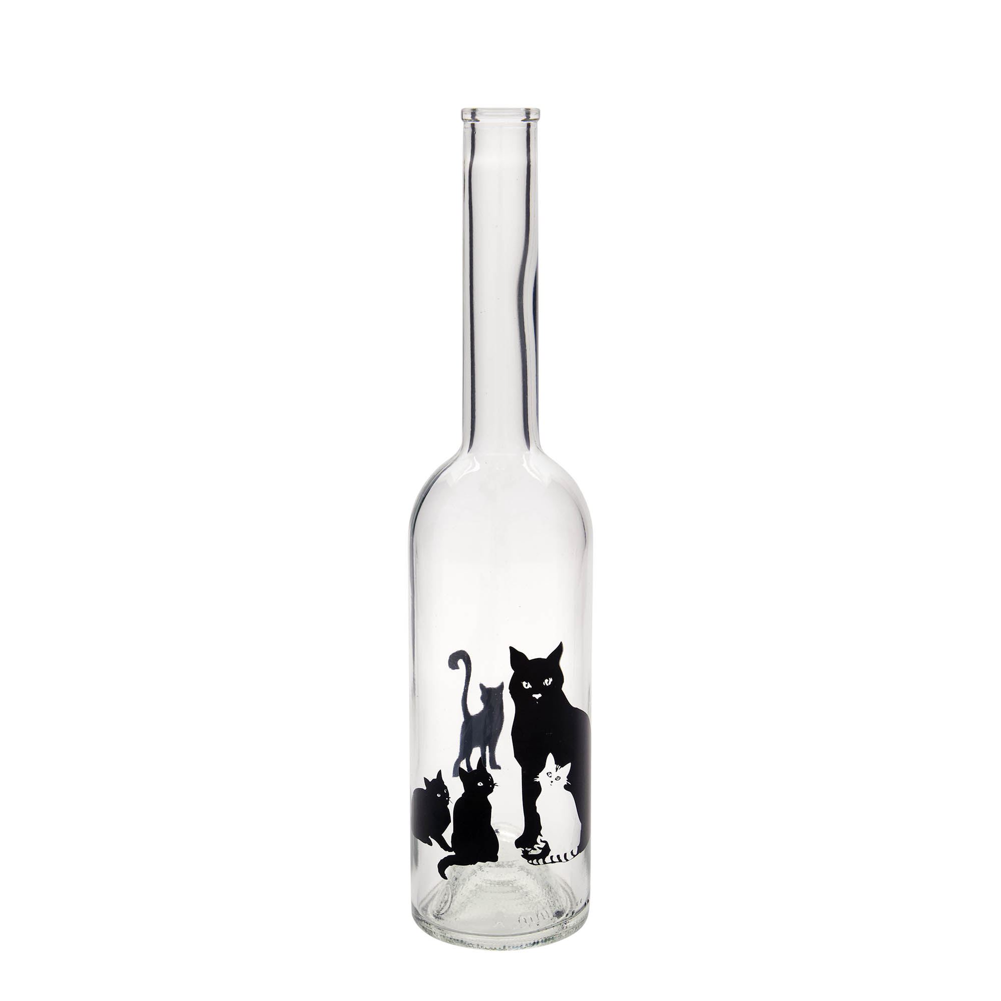 500 ml stikla pudele 'Opera', motīvs: kaķi, atvere: korķis 500 ml stikla pudele 'Opera', motīvs: kaķi, atvere: korķis
