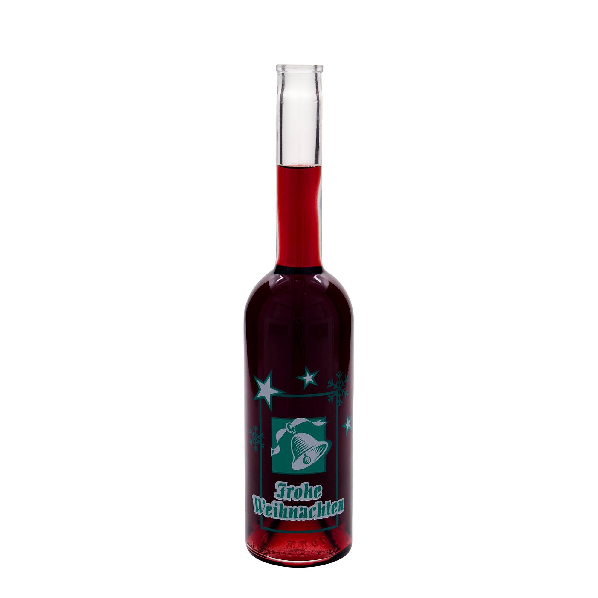 500 ml stikla pudele 'Opera', motīvs: Priecīgus Ziemassvētkus, atvere: korķis