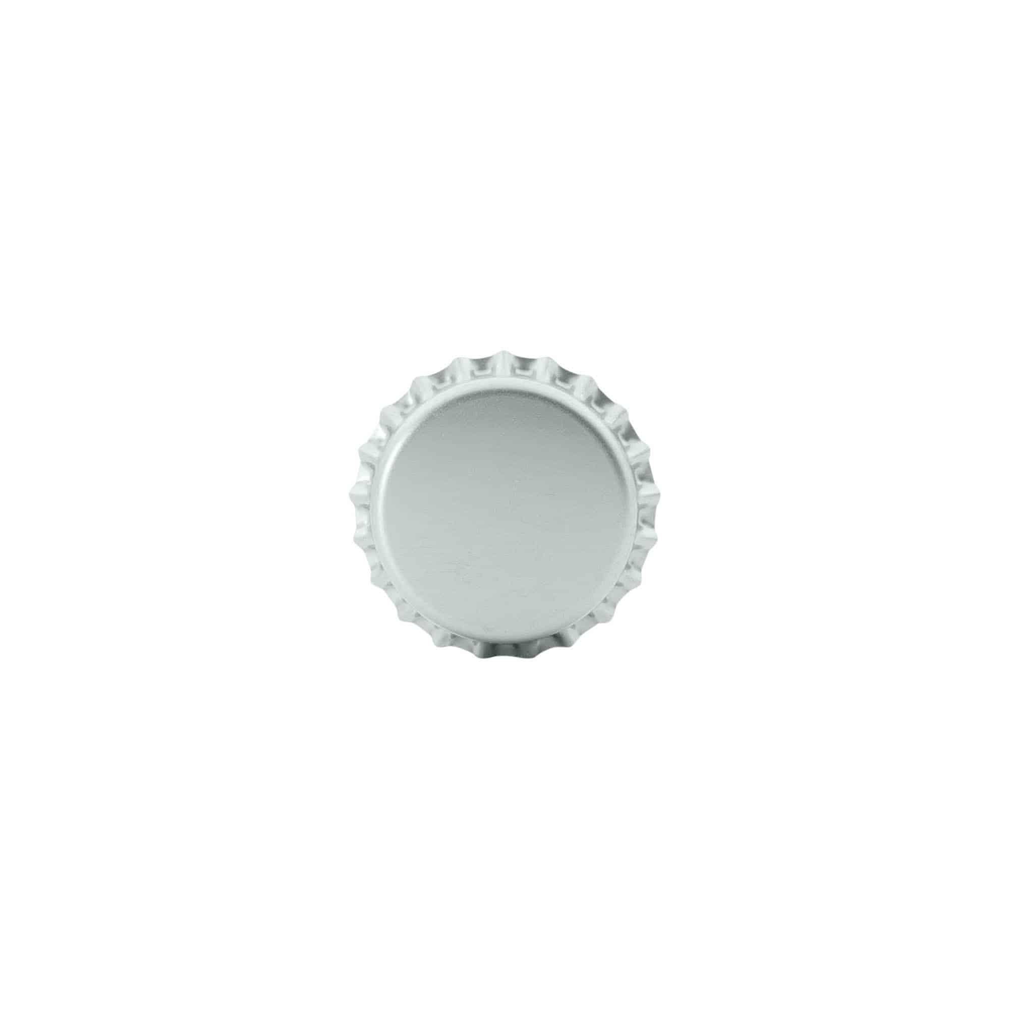 Korķu cepurīši 26 mm, metāls, sudraba krāsā