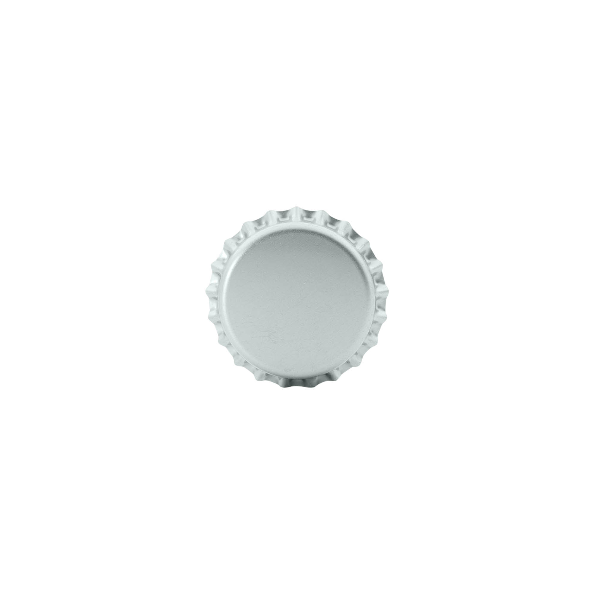 Korķu cepurīši 26 mm, metāls, sudraba krāsā