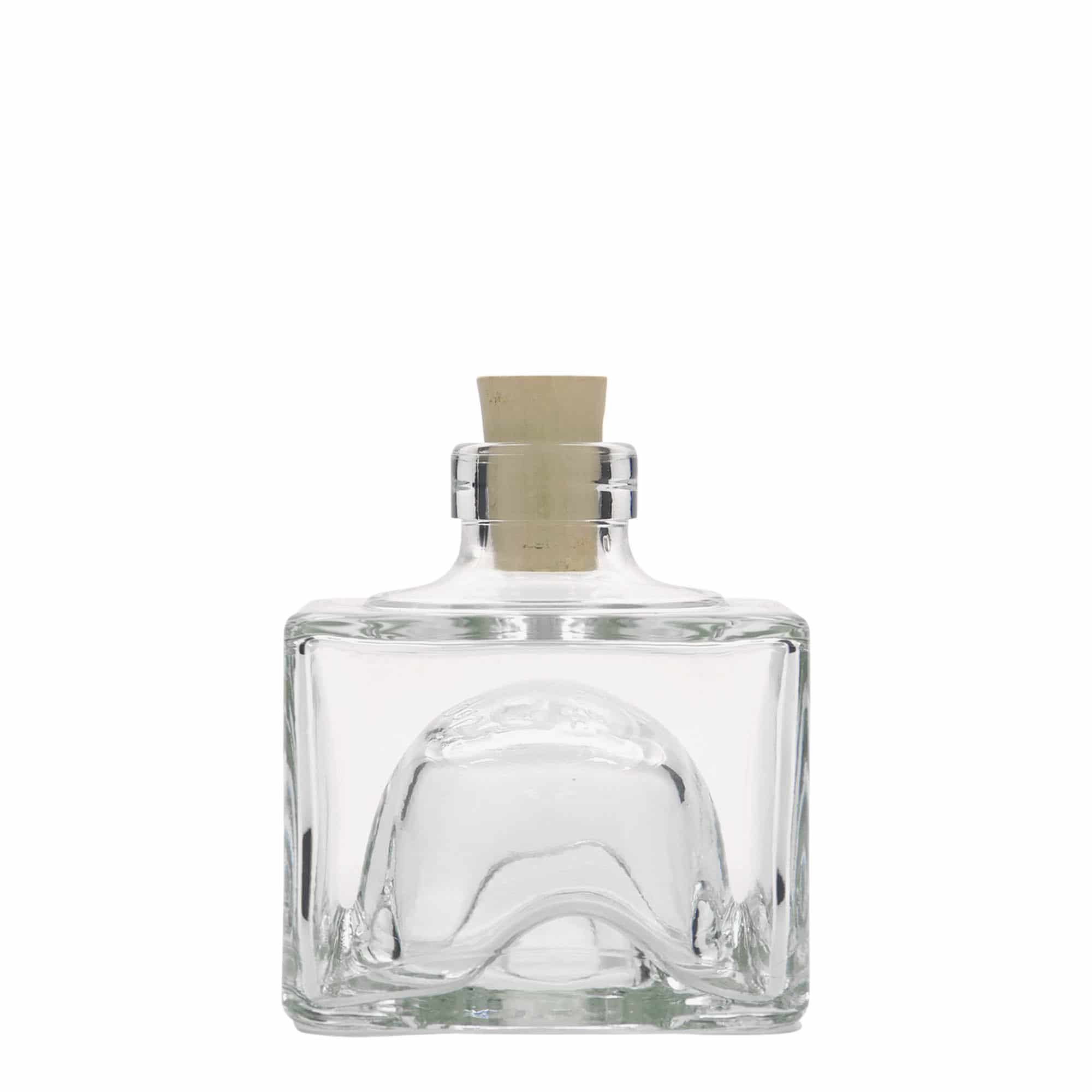200 ml stikla pudele 'Cocolores', kvadrātiska, aizdare: korķis
