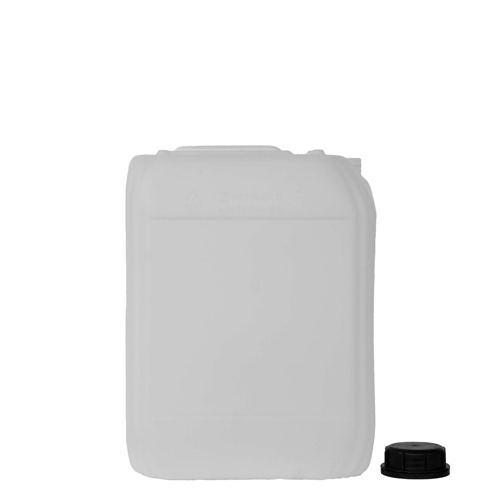 20 l kanniņa, taisnstūrveida, HDPE plastmasa, dabīga, atvere: ND 60