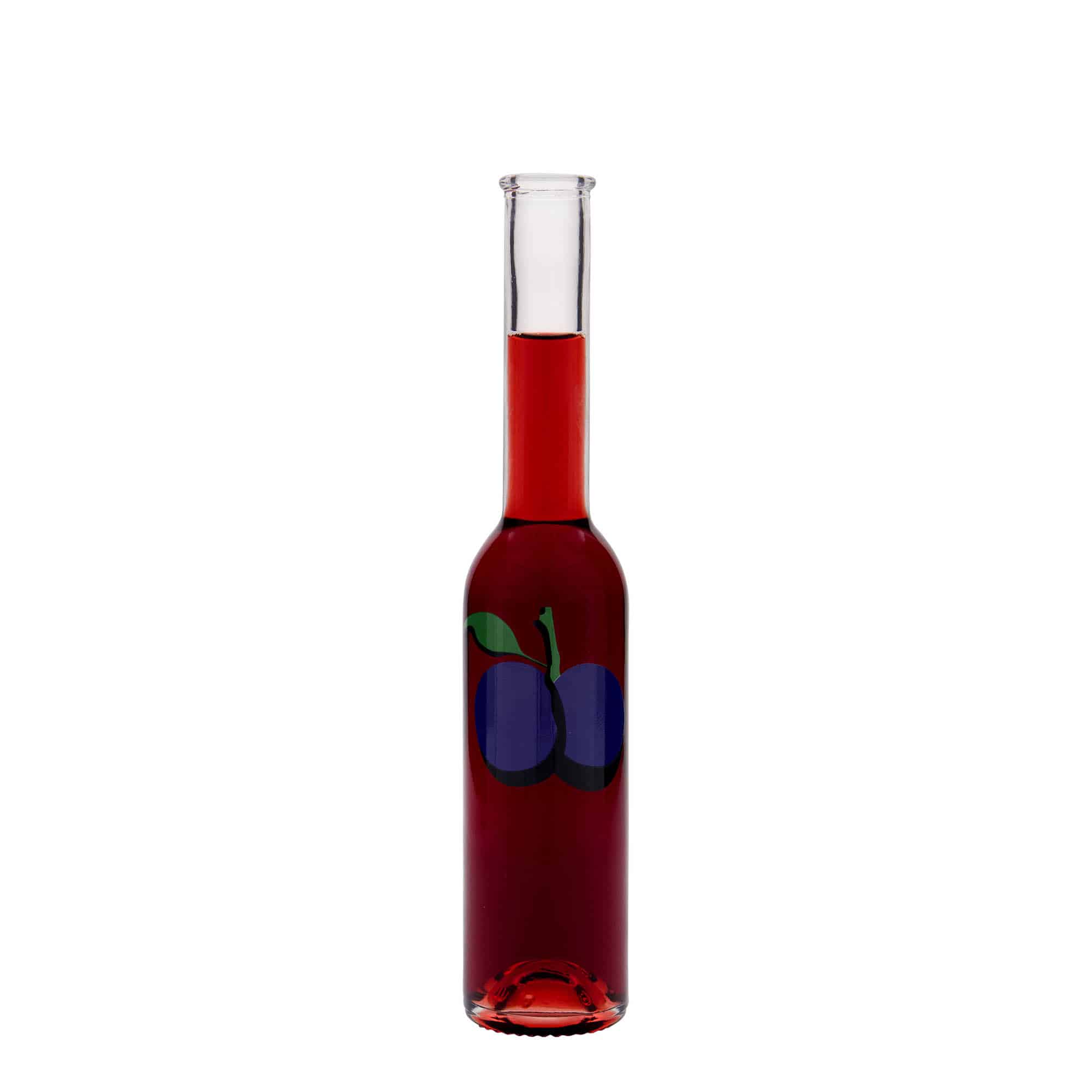 200 ml stikla pudele 'Opera', motīvs: plūme, atvere: korķis 200 ml stikla pudele 'Opera', motīvs: plūme, atvere: korķis