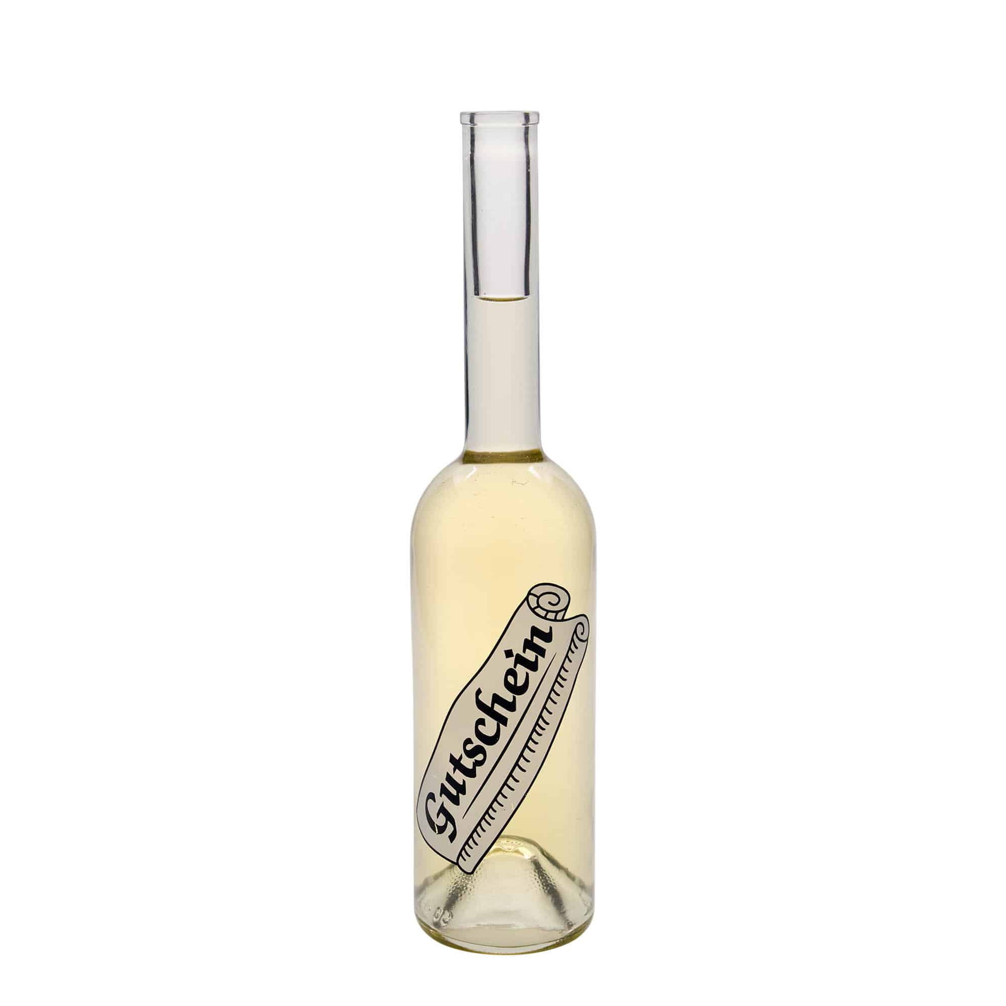 500 ml stikla pudele 'Opera', motīvs: dāvanu karte, atvere: korķis 500 ml stikla pudele 'Opera', motīvs: dāvanu karte, atvere: korķis