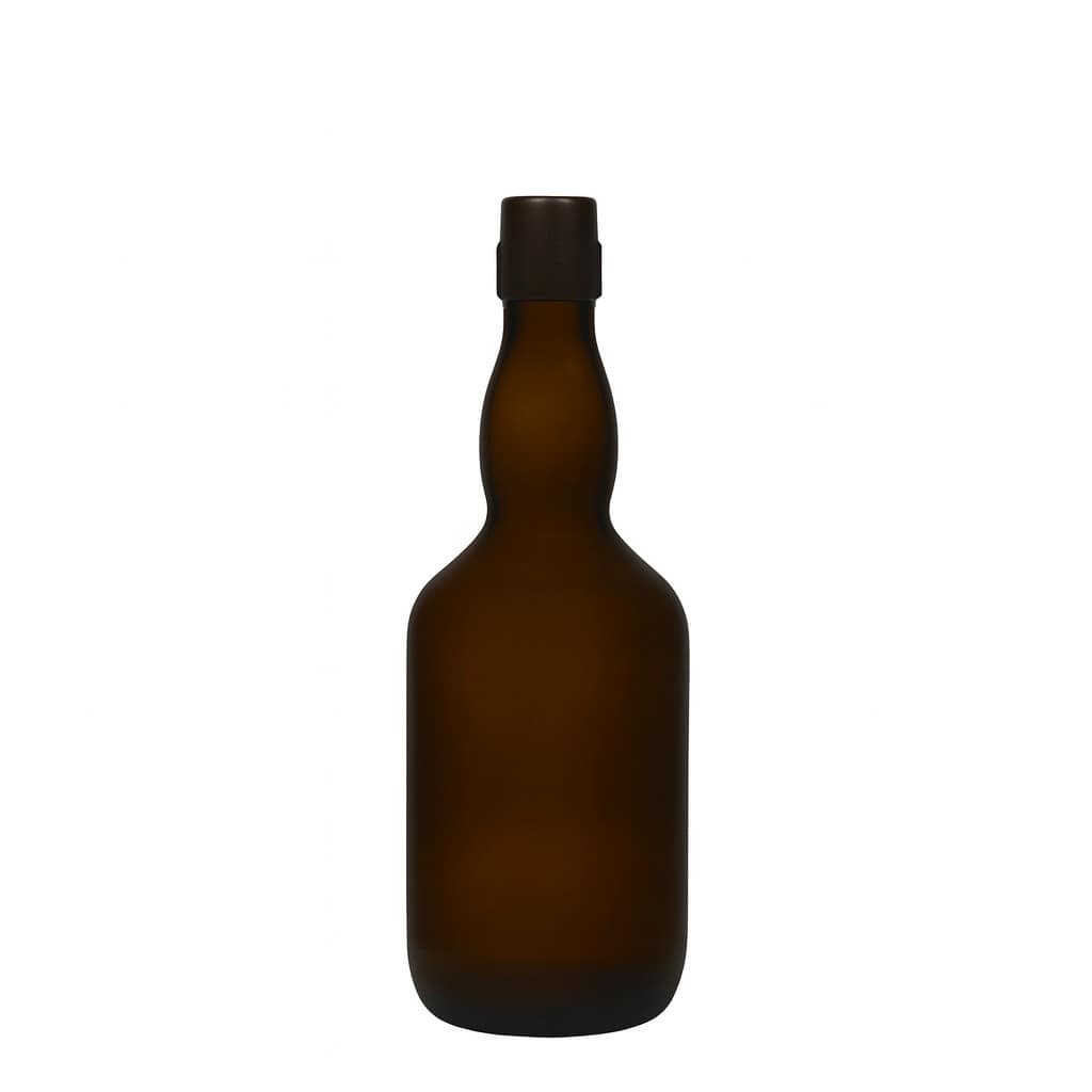 500 ml alus pudele ar kakla izliekumu, stikls, antīkzaļš, atvere: aizbīdņa aizdare