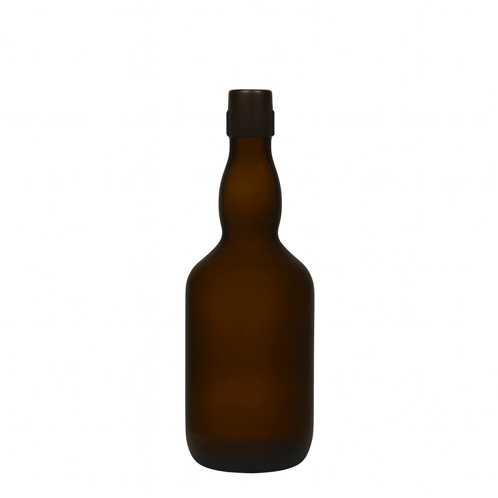 500 ml alus pudele ar kakla izliekumu, stikls, antīkzaļš, atvere: aizbīdņa aizdare