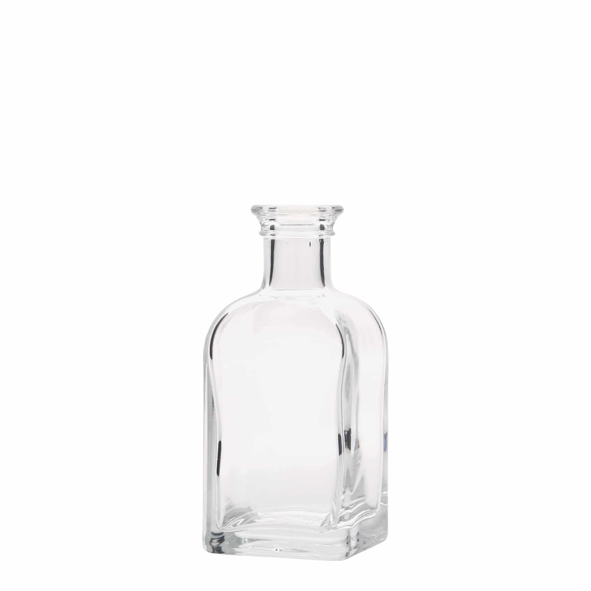 100 ml stikla pudele Apotheker Carré, kvadrātveida, atvere: korķis