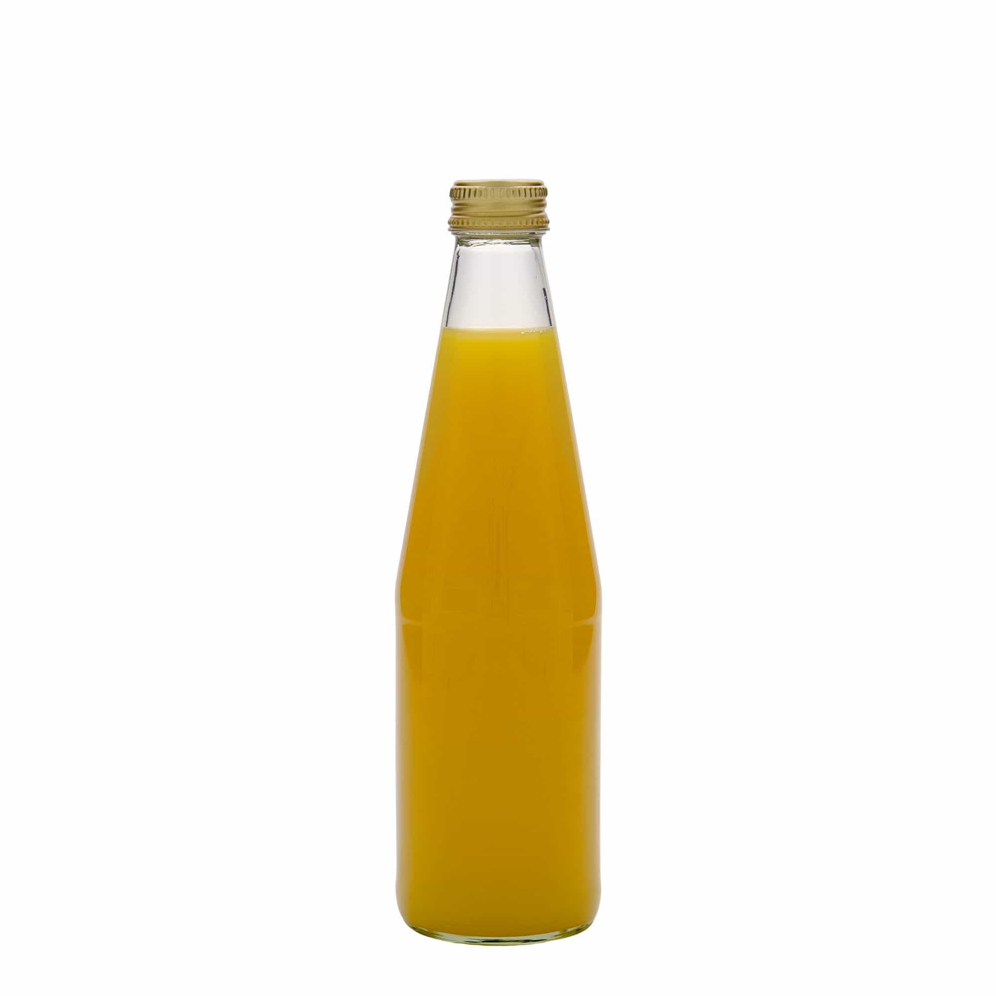 330 ml universāla pudele burkānu formā, stikls, atvere: PP 28
