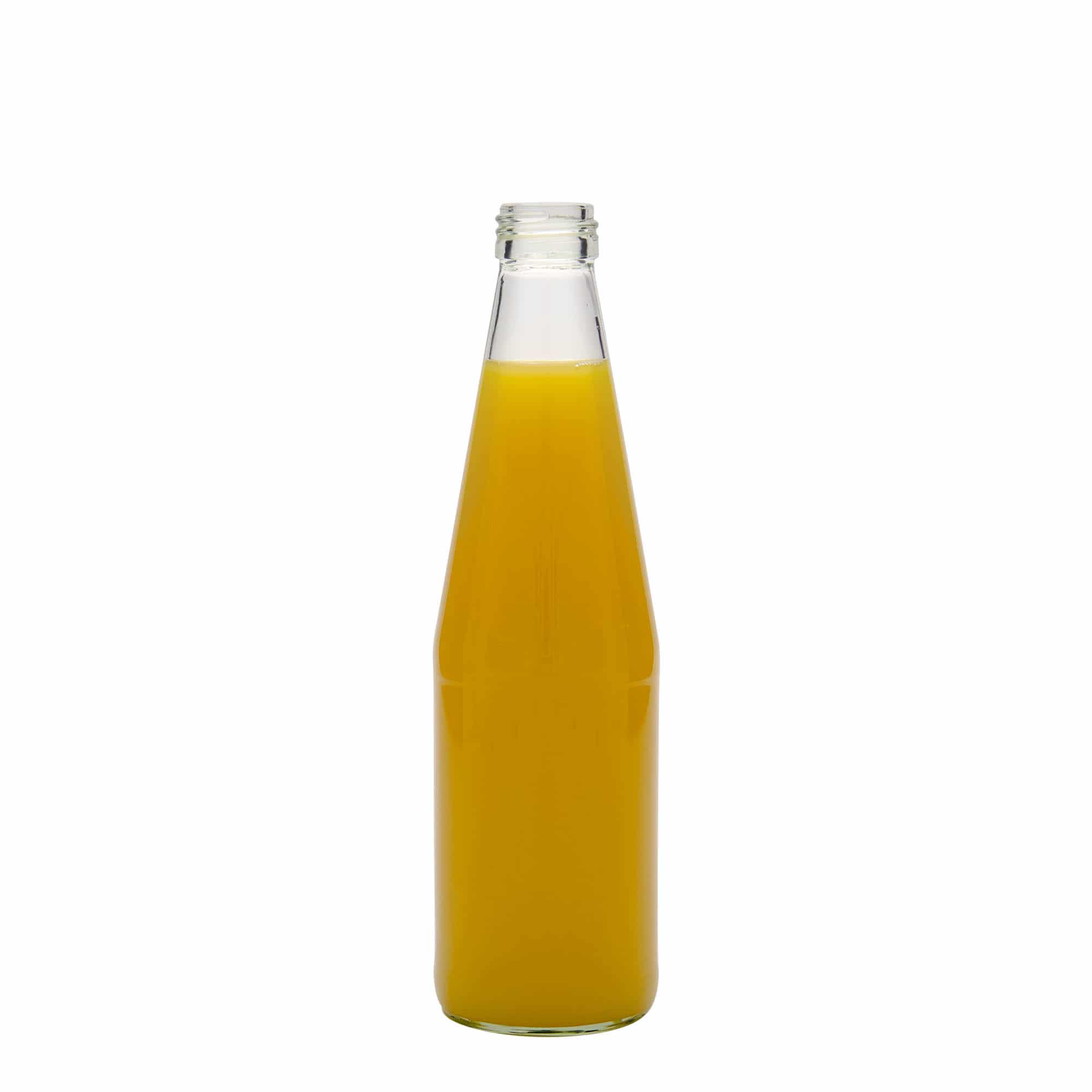 330 ml universāla pudele burkānu formā, stikls, atvere: PP 28