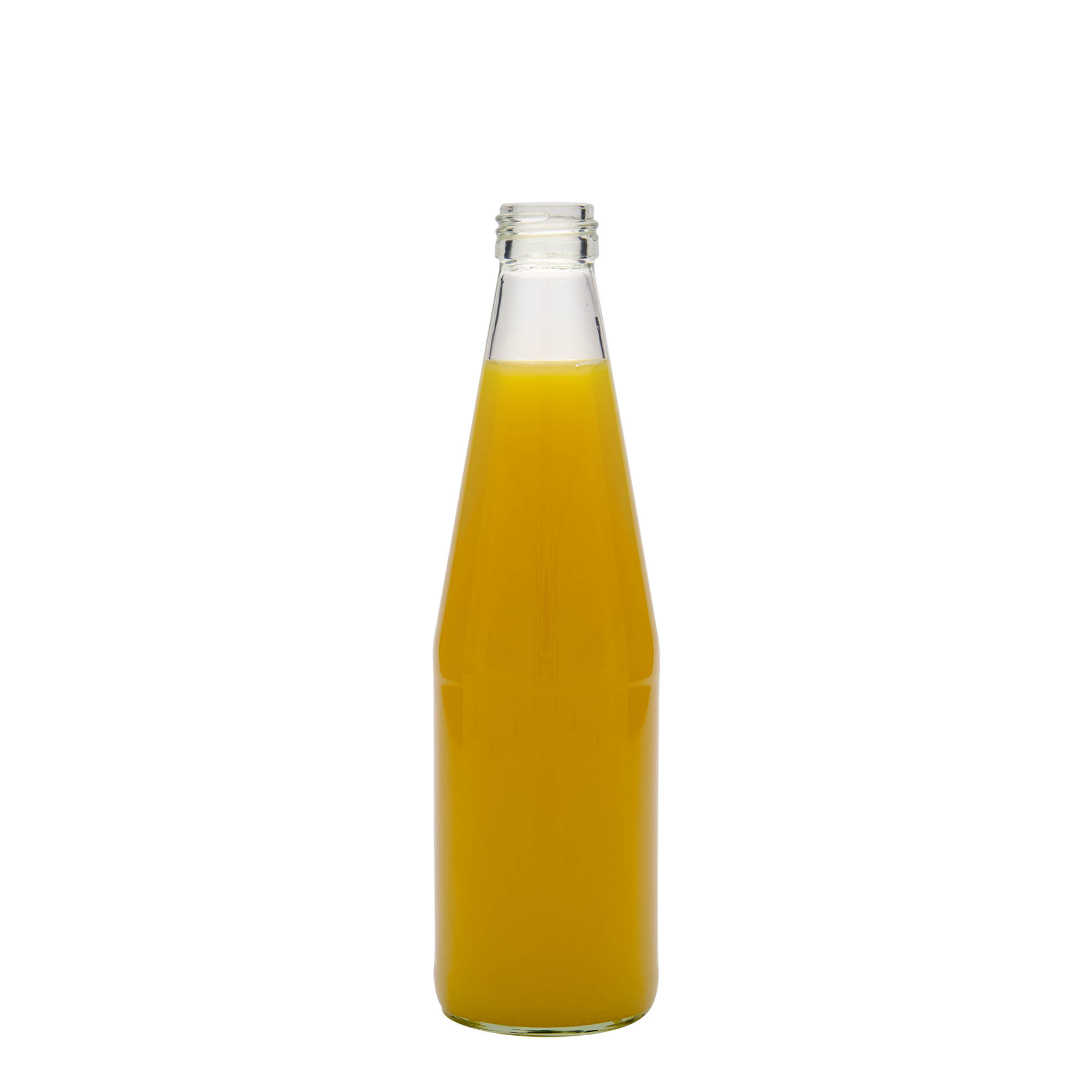 330 ml universāla pudele burkānu formā, stikls, atvere: PP 28