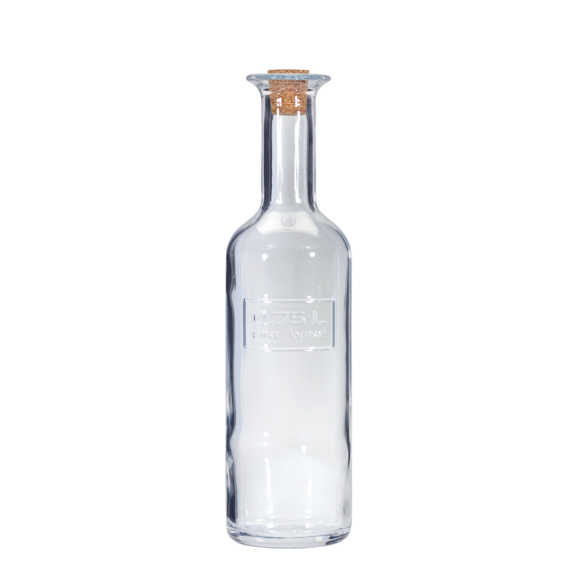 750 ml stikla pudele 'Optima Fine Wine', atvere: korķis 750 ml stikla pudele 'Optima Fine Wine', atvere: korķis
