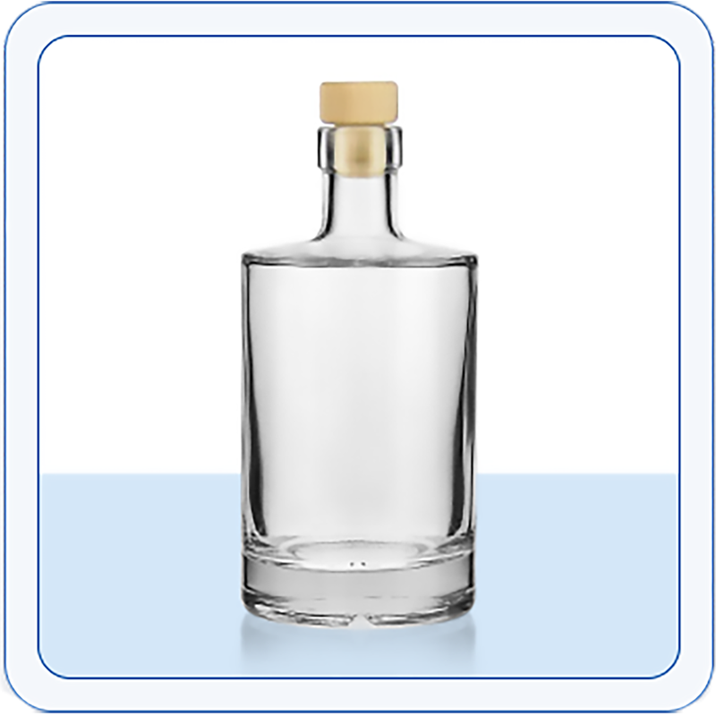 Korķa stikla pudele ar tilpumu 500 ml uz balta fona