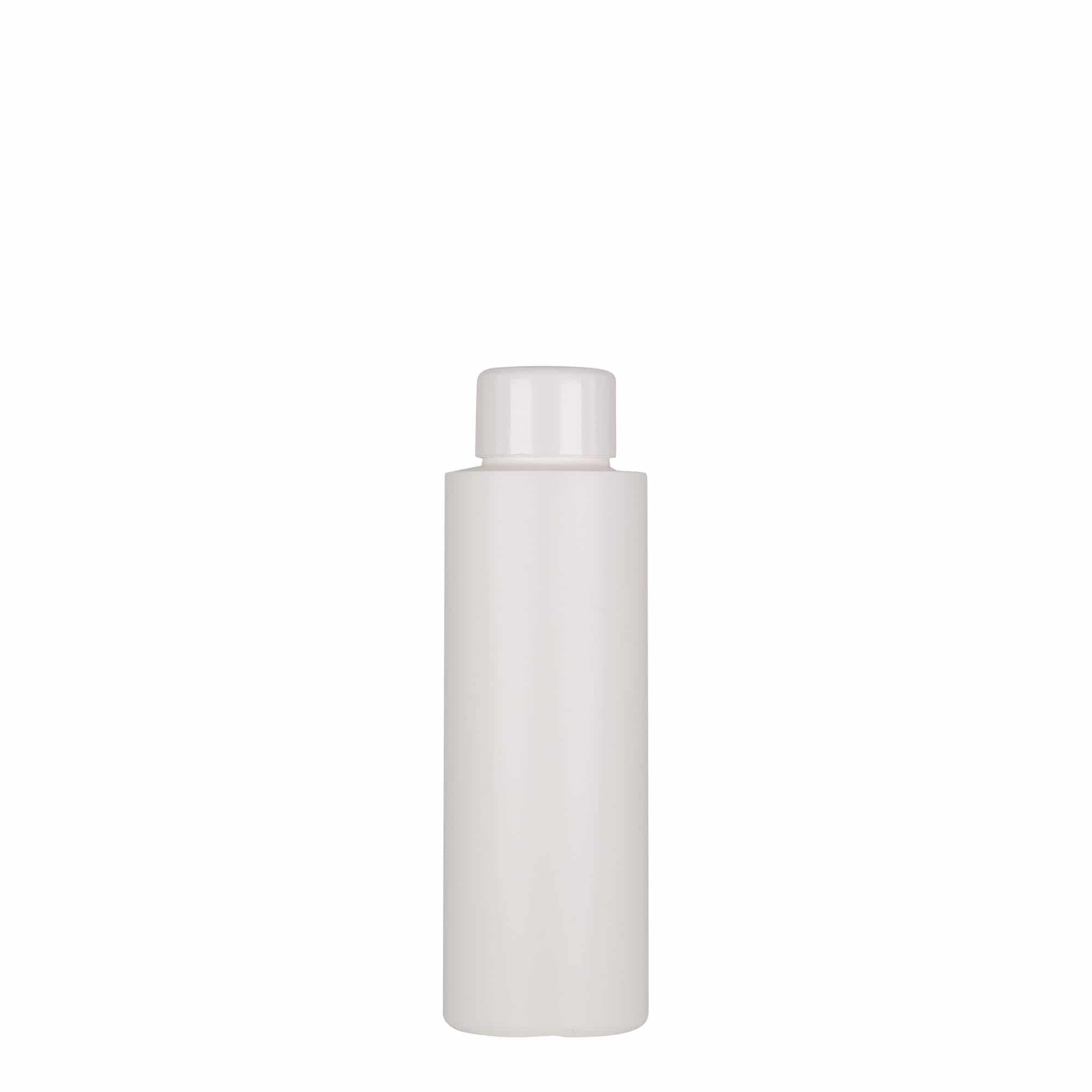100 ml plastmasas pudele 'Pipe', zaļa HDPE, balta, atvere: 24/410