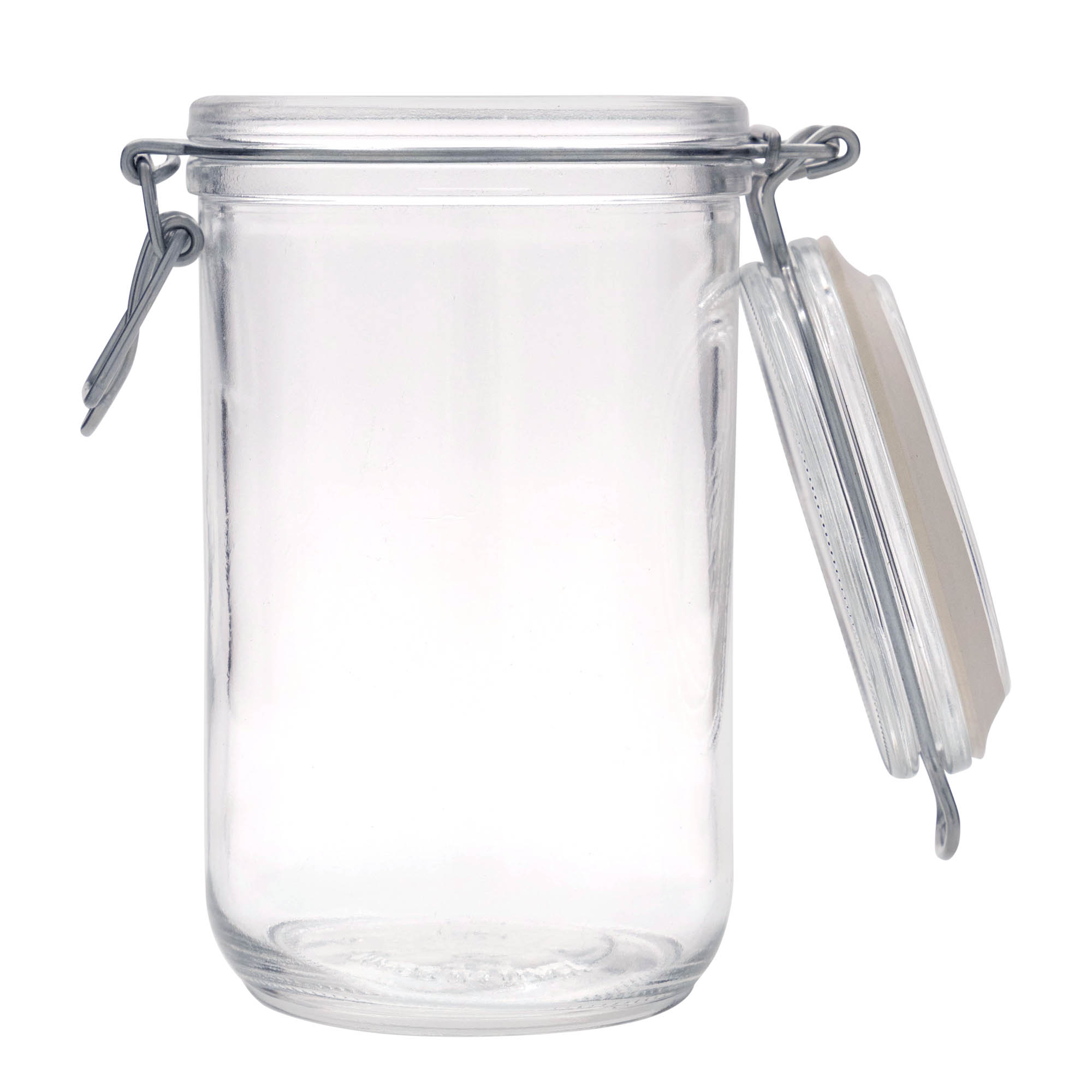 750 ml stiklaina burka ar metāla aizbāzni 'Fido', atvere: metāla aizbāzne ar stiepli 750 ml stiklaina burka ar metāla aizbāzni 'Fido', atvere: metāla aizbāzne ar stiepli