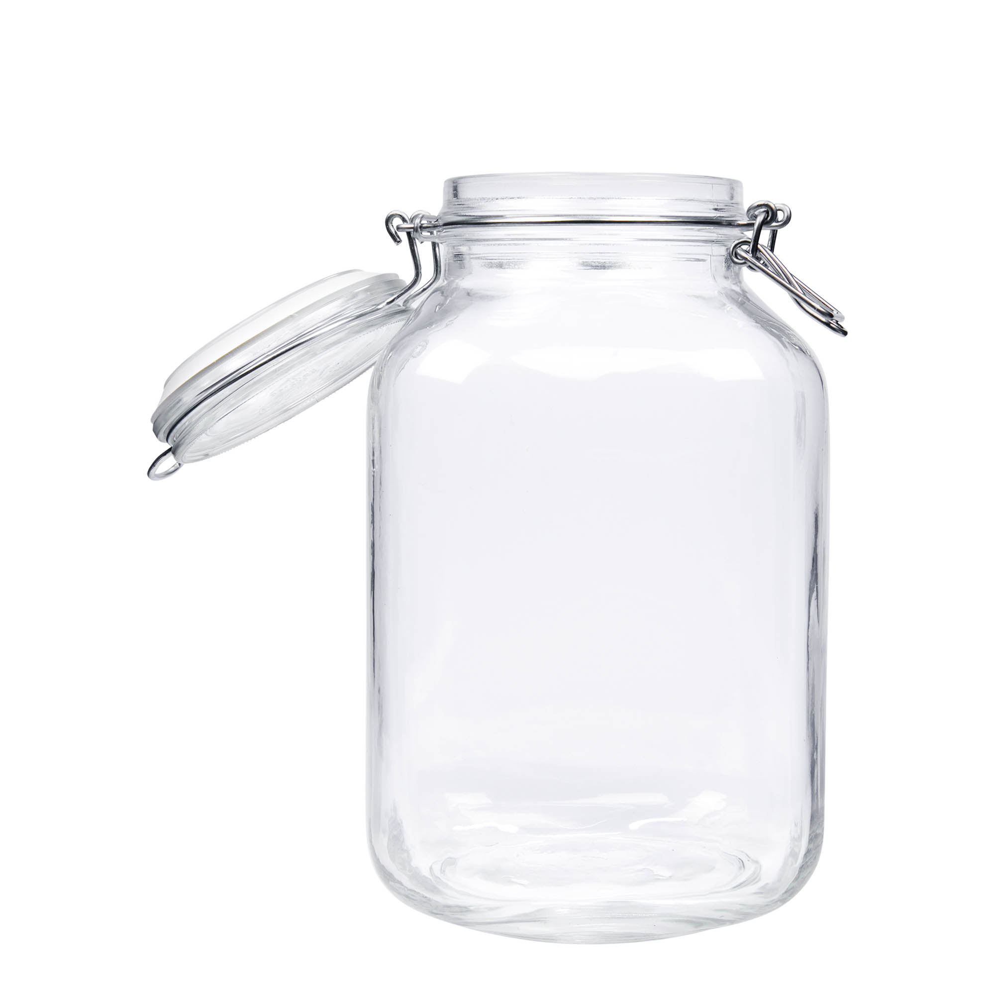 3.000 ml stiklaina burka ar metāla aizdari 'Fido', kvadrātveida, atvere: metāla aizdare ar vadu 3.000 ml stiklaina burka ar metāla aizdari 'Fido', kvadrātveida, atvere: metāla aizdare ar vadu