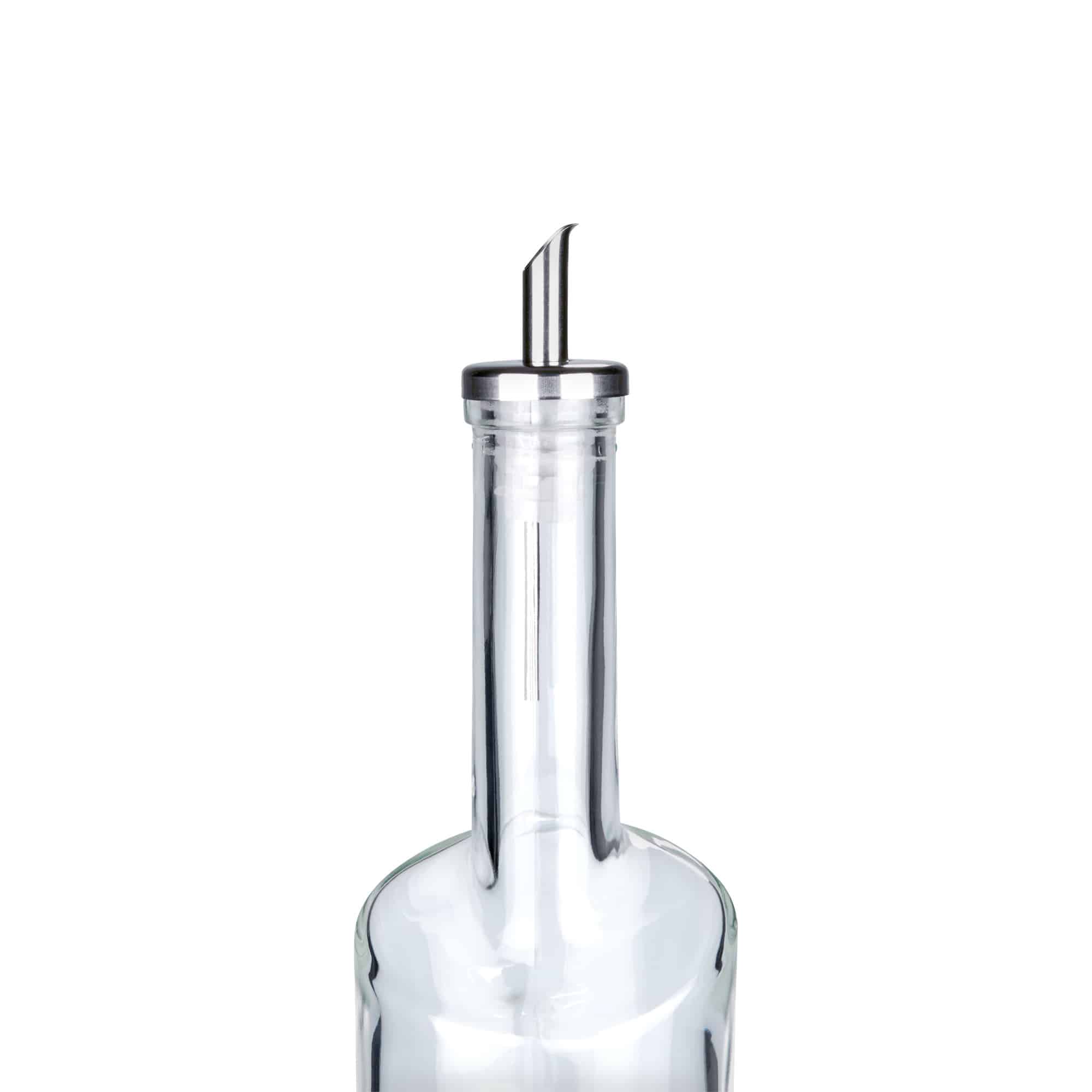 Izliešanas uzgalis Inox eļļai, nerūsējošais tērauds, sudraba krāsa