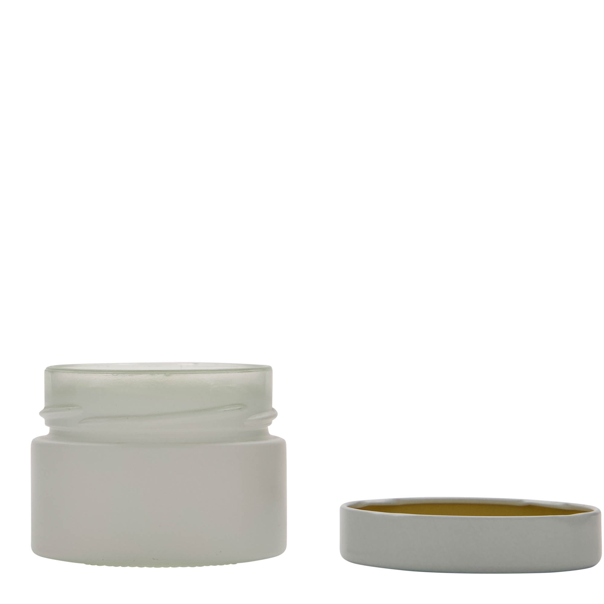 130 ml apaļais stikls 'Aurora', balts, atvere: Deep-Twist-Off (DTO 66)