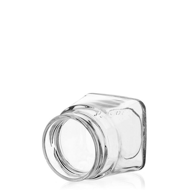 106 ml kvadrātveida stikla burka 'Luxor', atvere: Deep-Twist-Off (DTO 58)