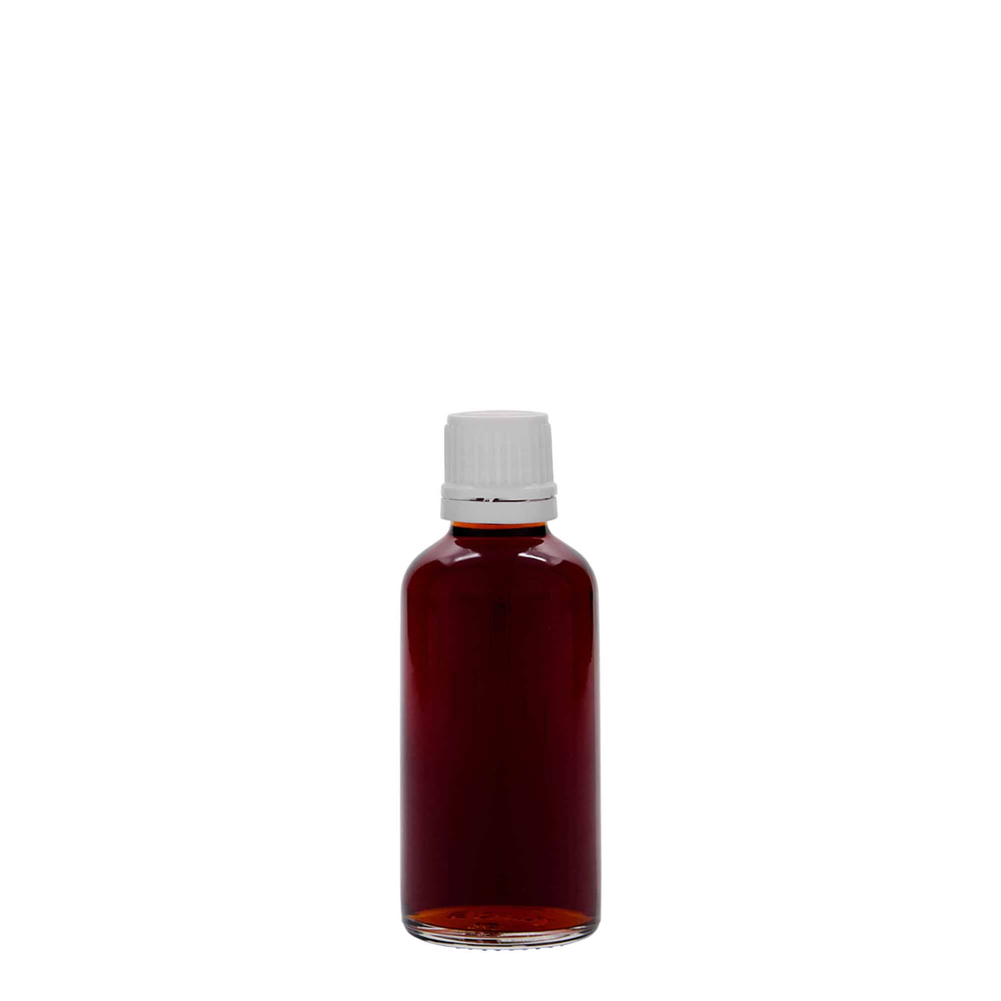 50 ml zāļu pudelīte, stikla, aizdare: DIN 18