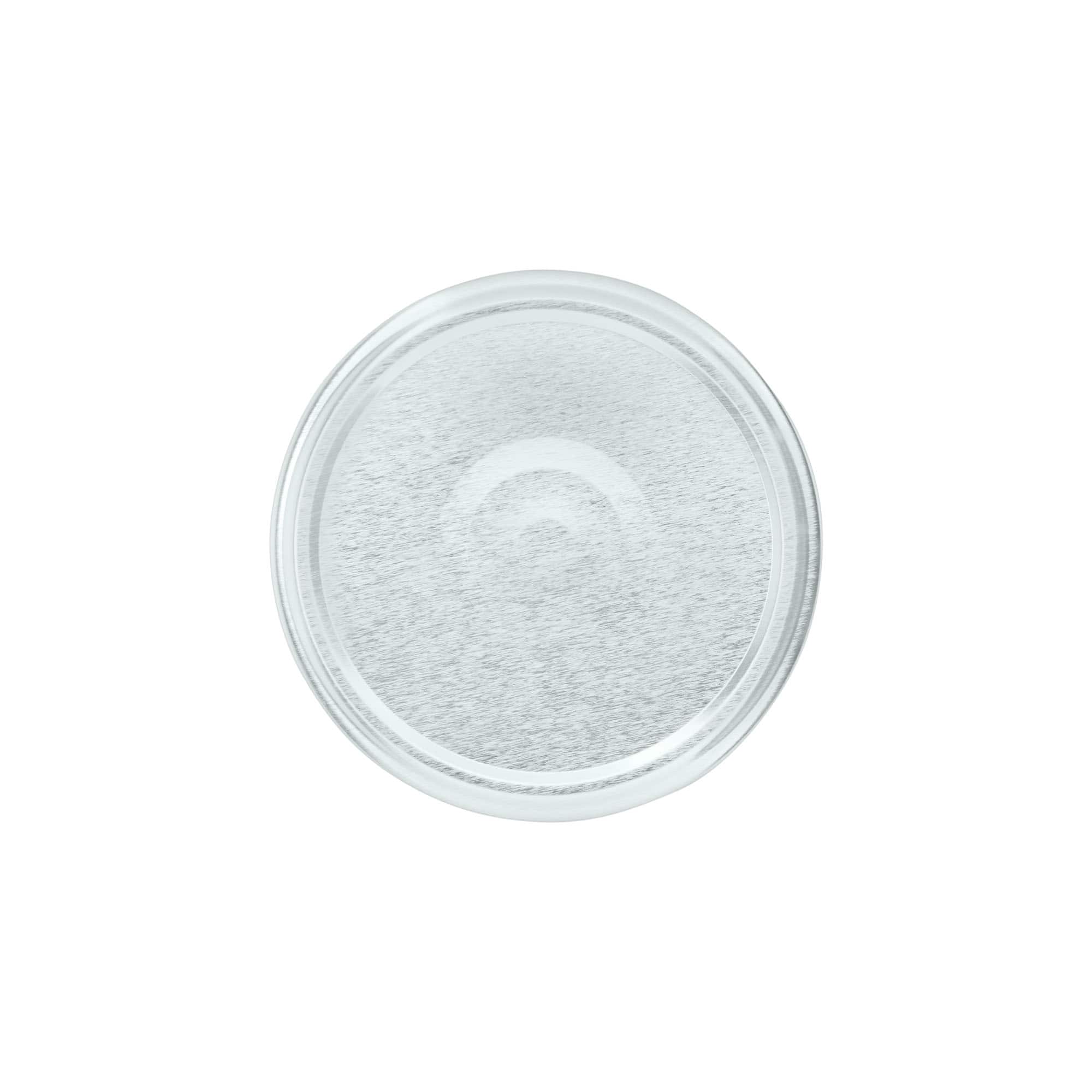 Twist-Off vāciņš, baltā skārda, sudraba krāsā, priekš atveres: TO 82 Twist-Off vāciņš, baltā skārda, sudraba krāsā, priekš atveres: TO 82