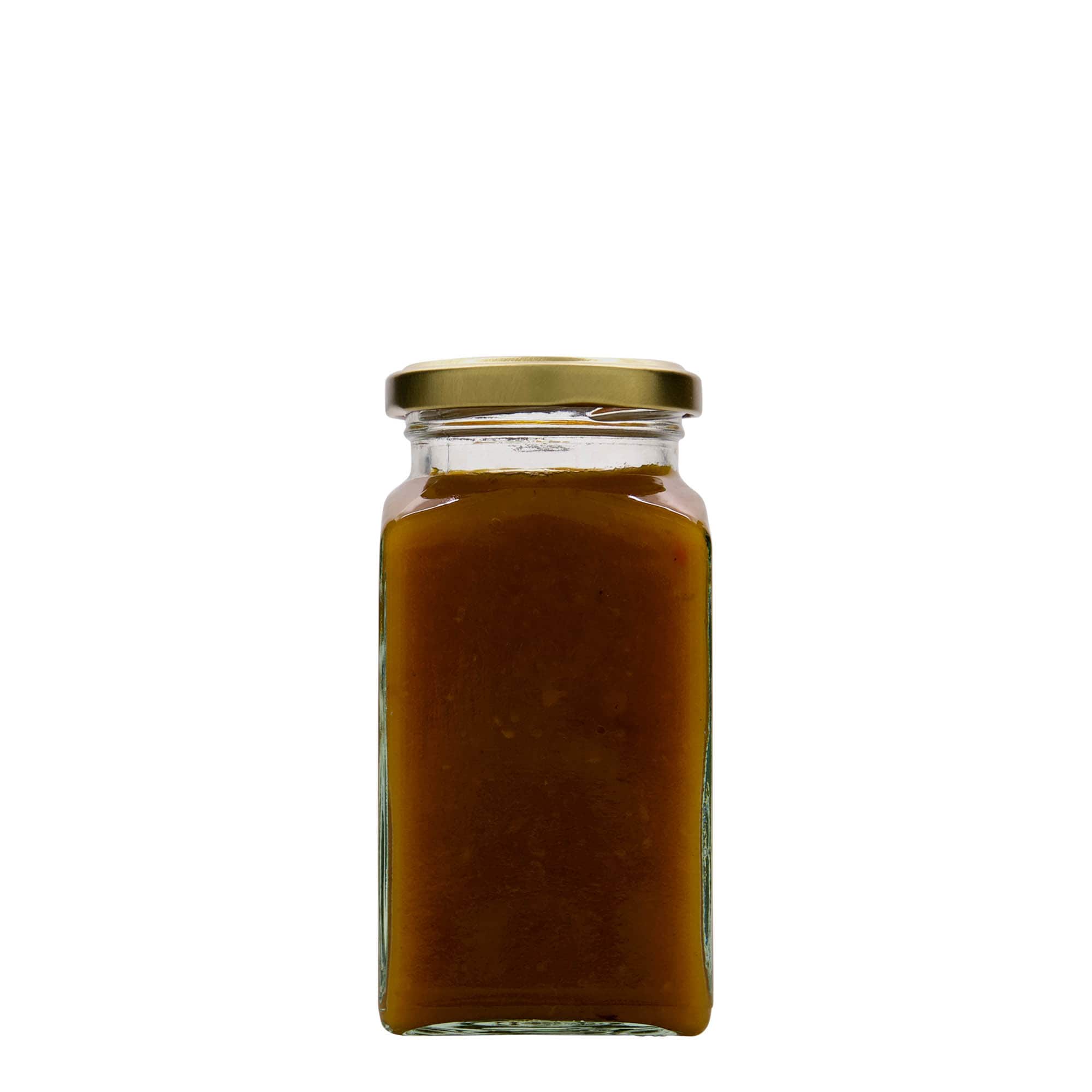 312 ml kvadrātveida stikla burka, atvere: Twist-Off (TO 58)