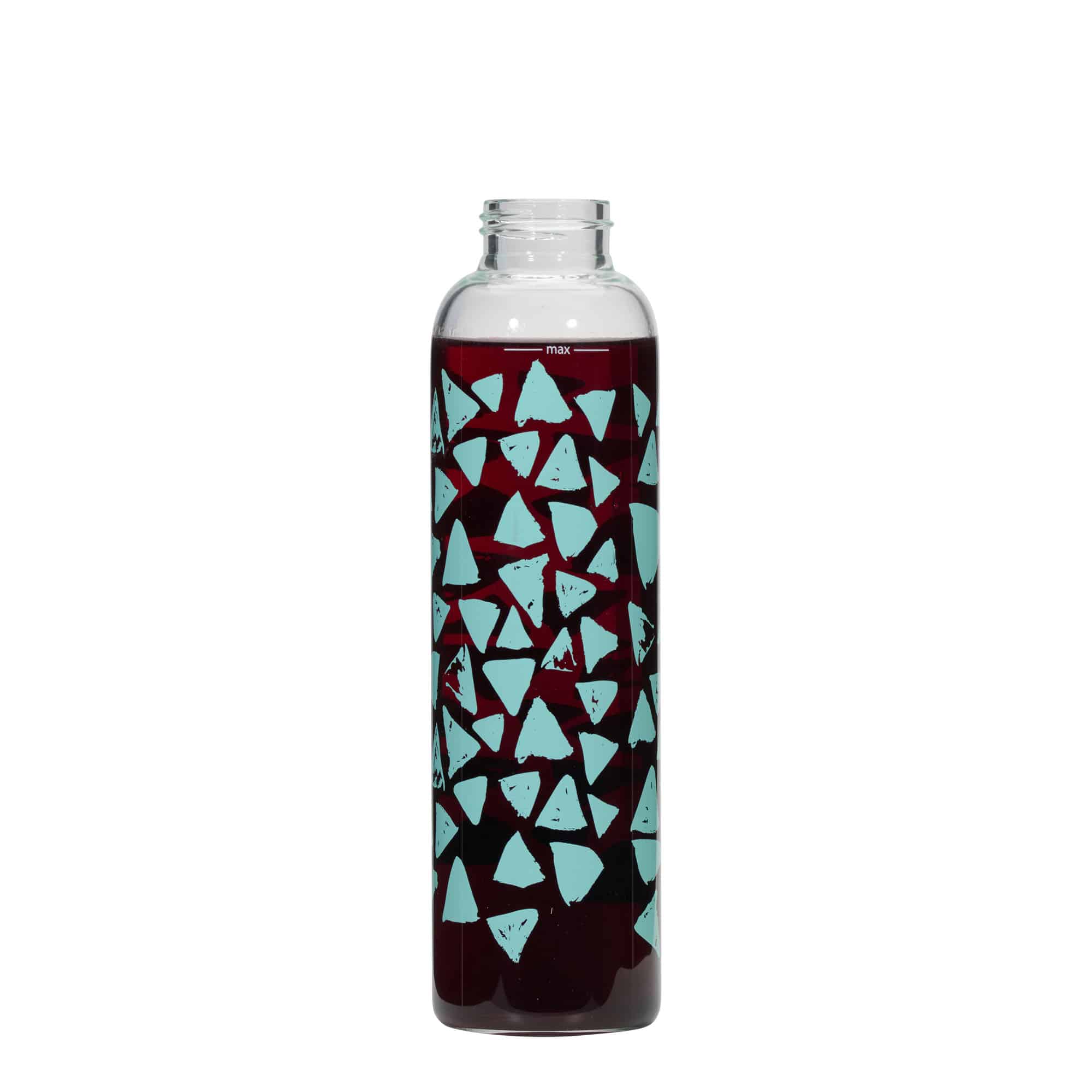 500 ml dzeramā pudele 'Perseus - tirkīza trijstūri', atvere: skrūvējams vāciņš