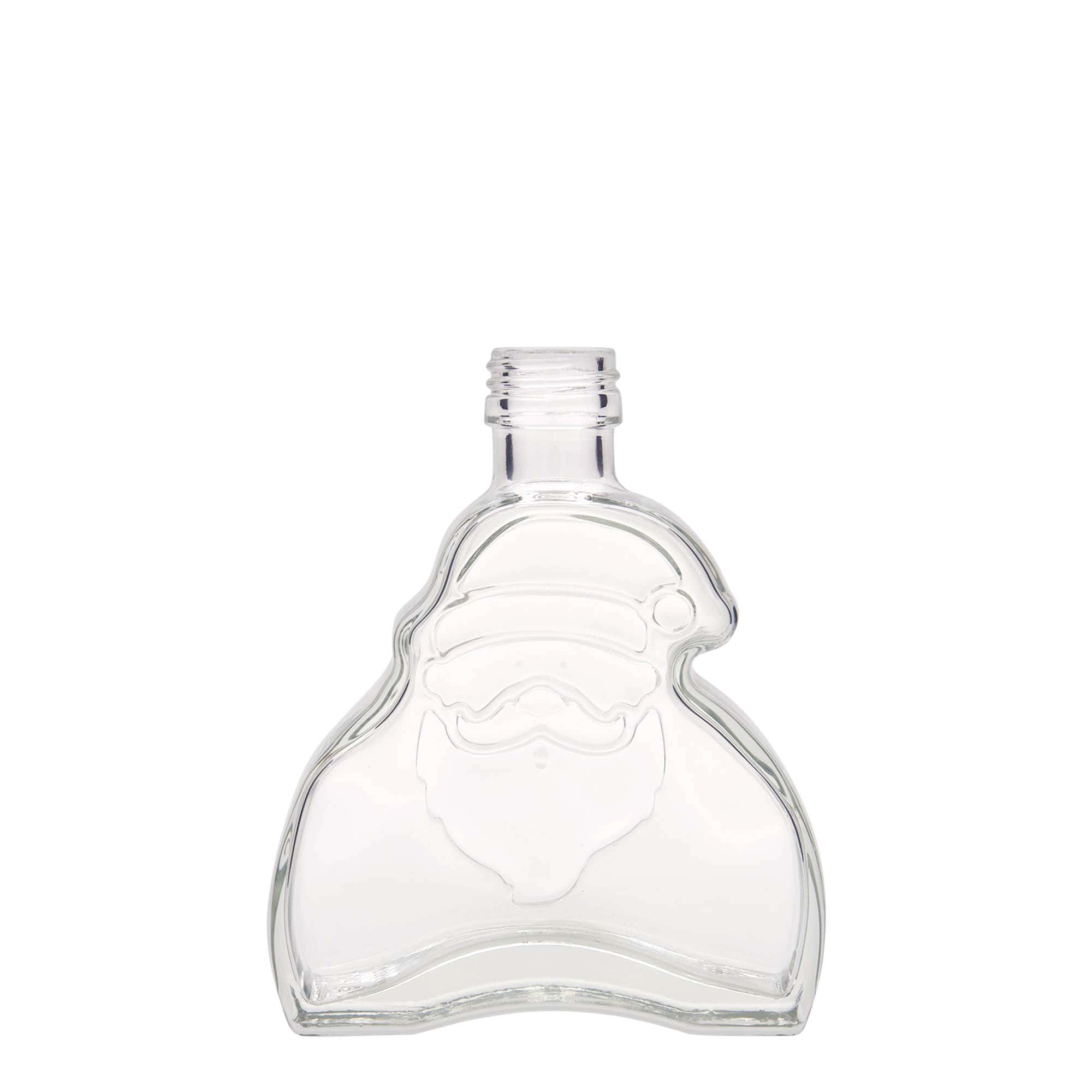 200 ml stikla pudele 'Santa Claus', aizdare: PP 28 200 ml stikla pudele 'Santa Claus', aizdare: PP 28