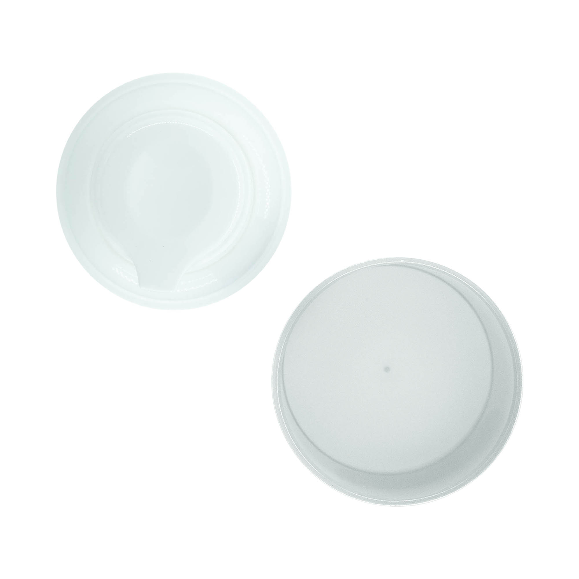 Airless dozatora sūknis „Mezzo“, tips D, PP plastmasa, balts ar matētu sudraba metālisku vāciņu